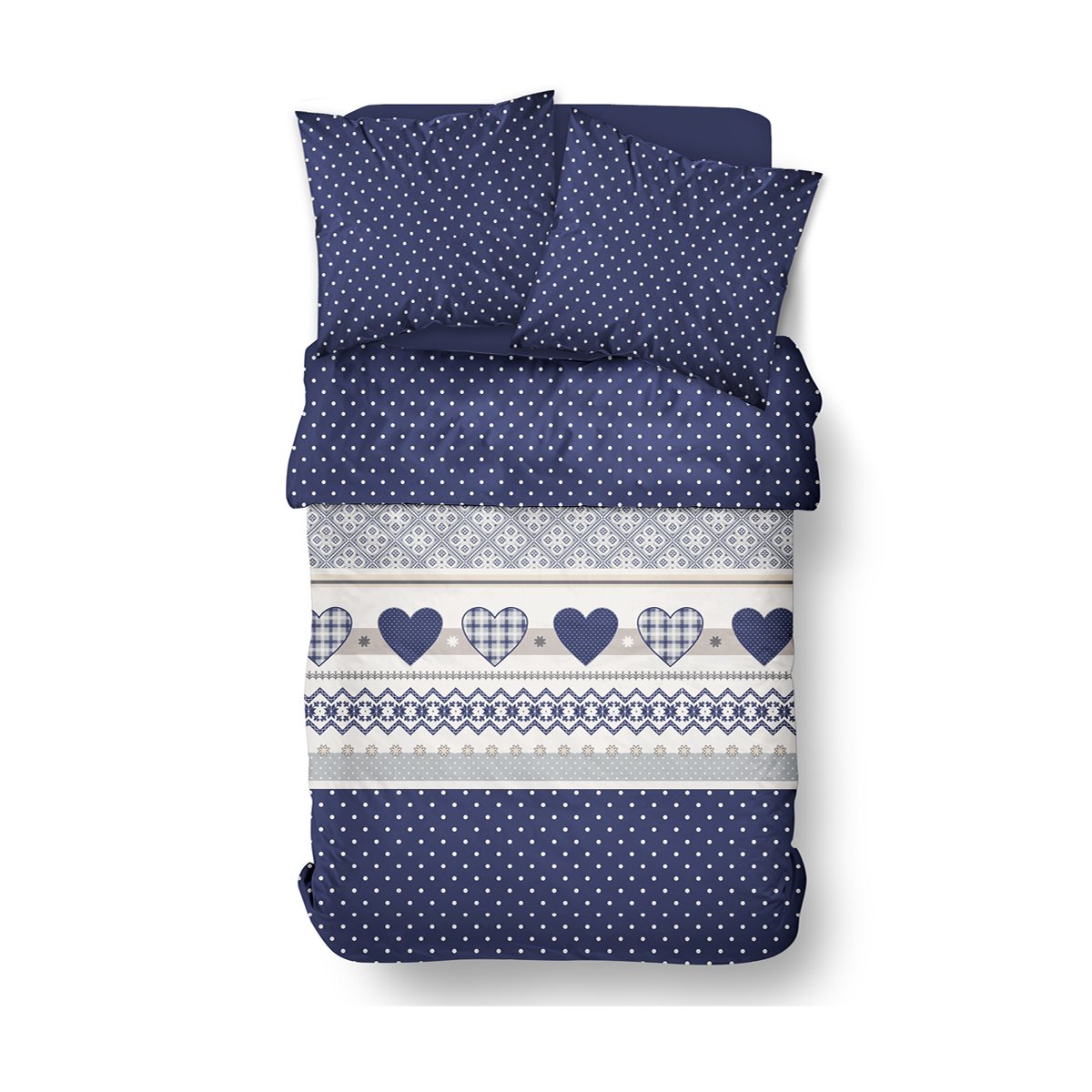 Printed cotton bed set TODAY LINGE DE MAISON Blue