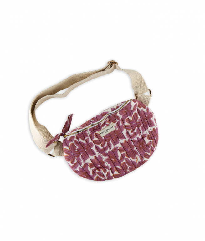 Printed canvas waist bag BINDI ATELIER