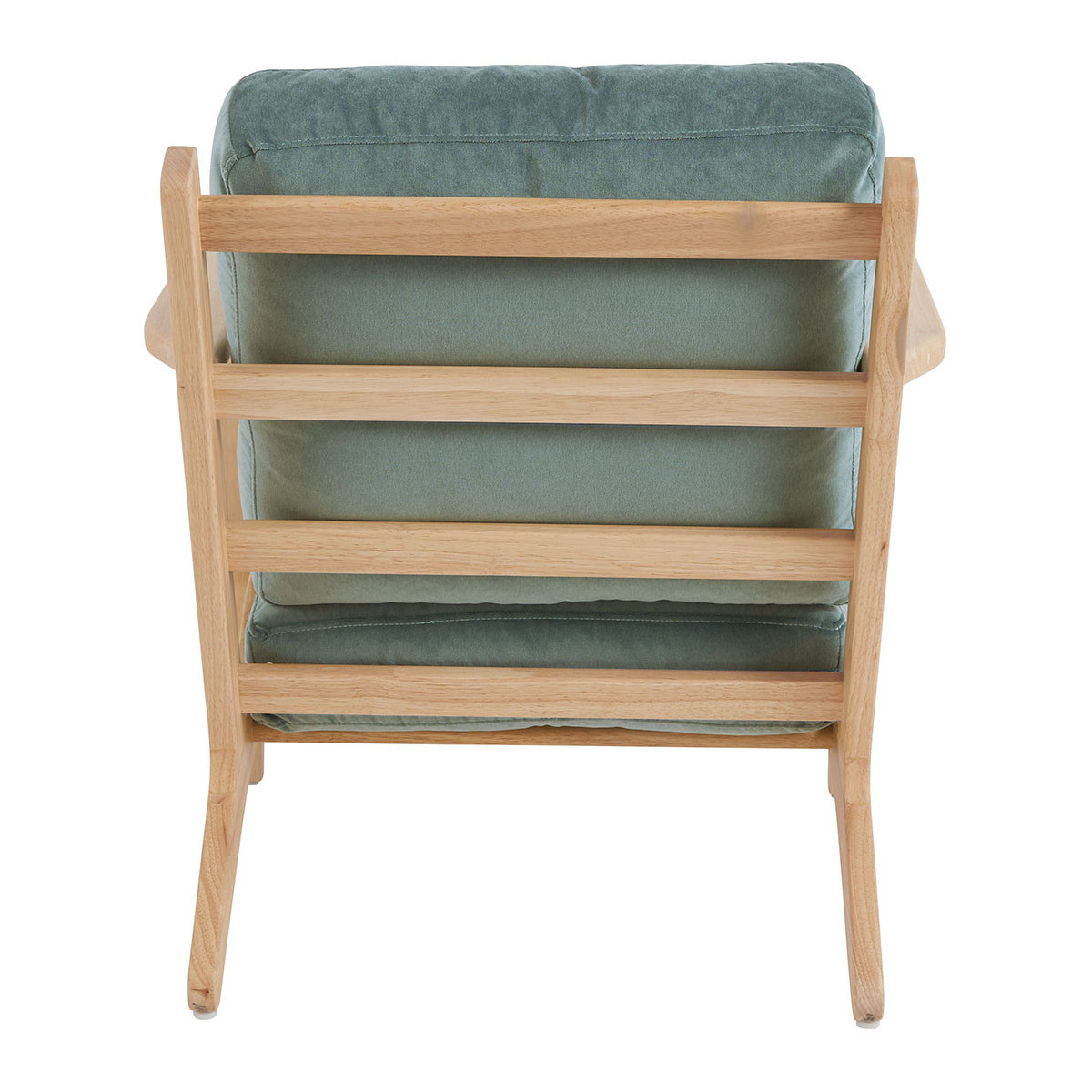 Fauteuil en velours BLANC D'IVOIRE Bleu