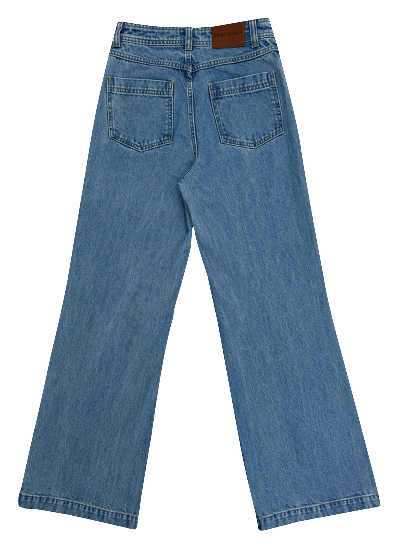 Cotton straight jeans GRACE ET MILA Blue