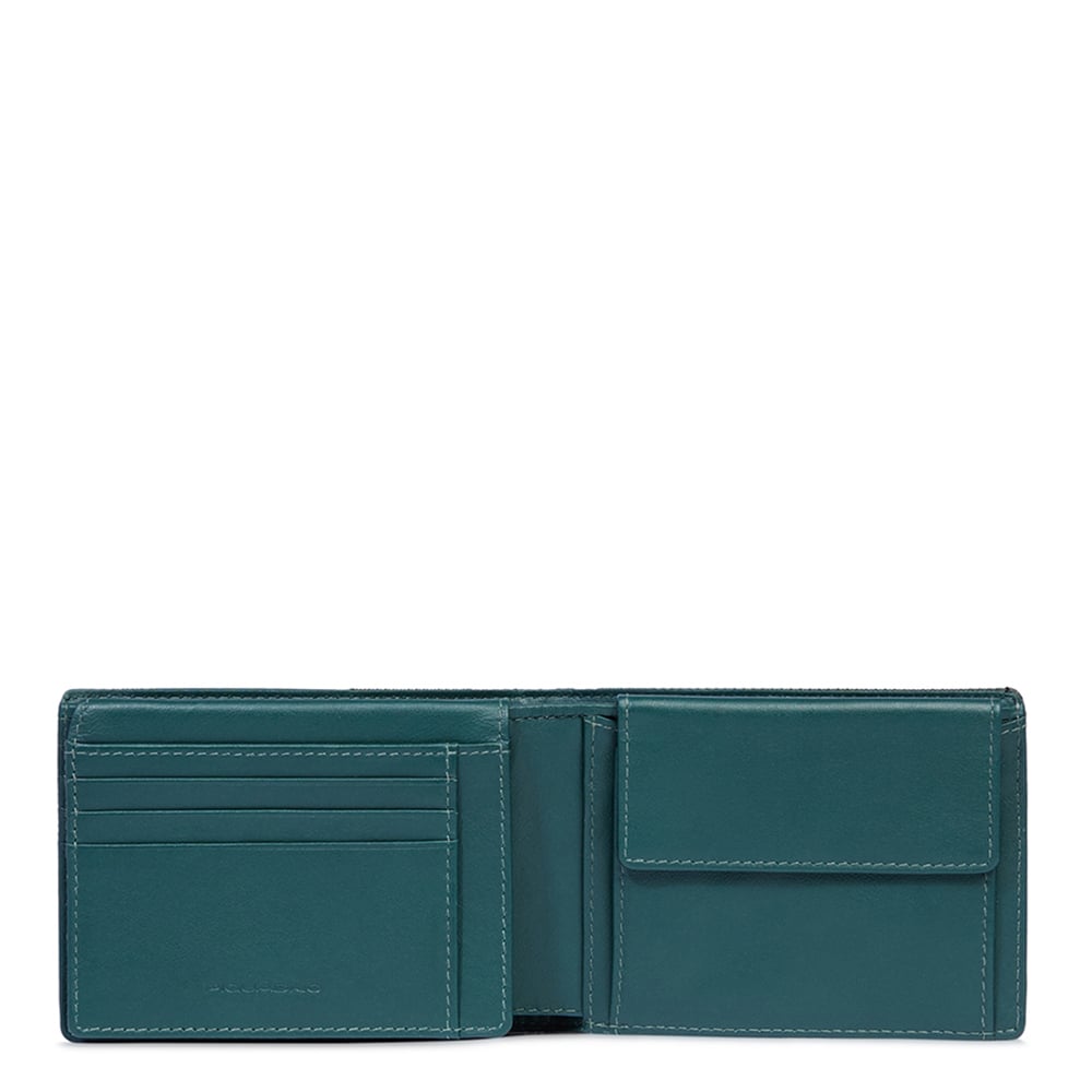 Portefeuille pour homme avec fenêtre d'identification relevable PIQUADRO Green