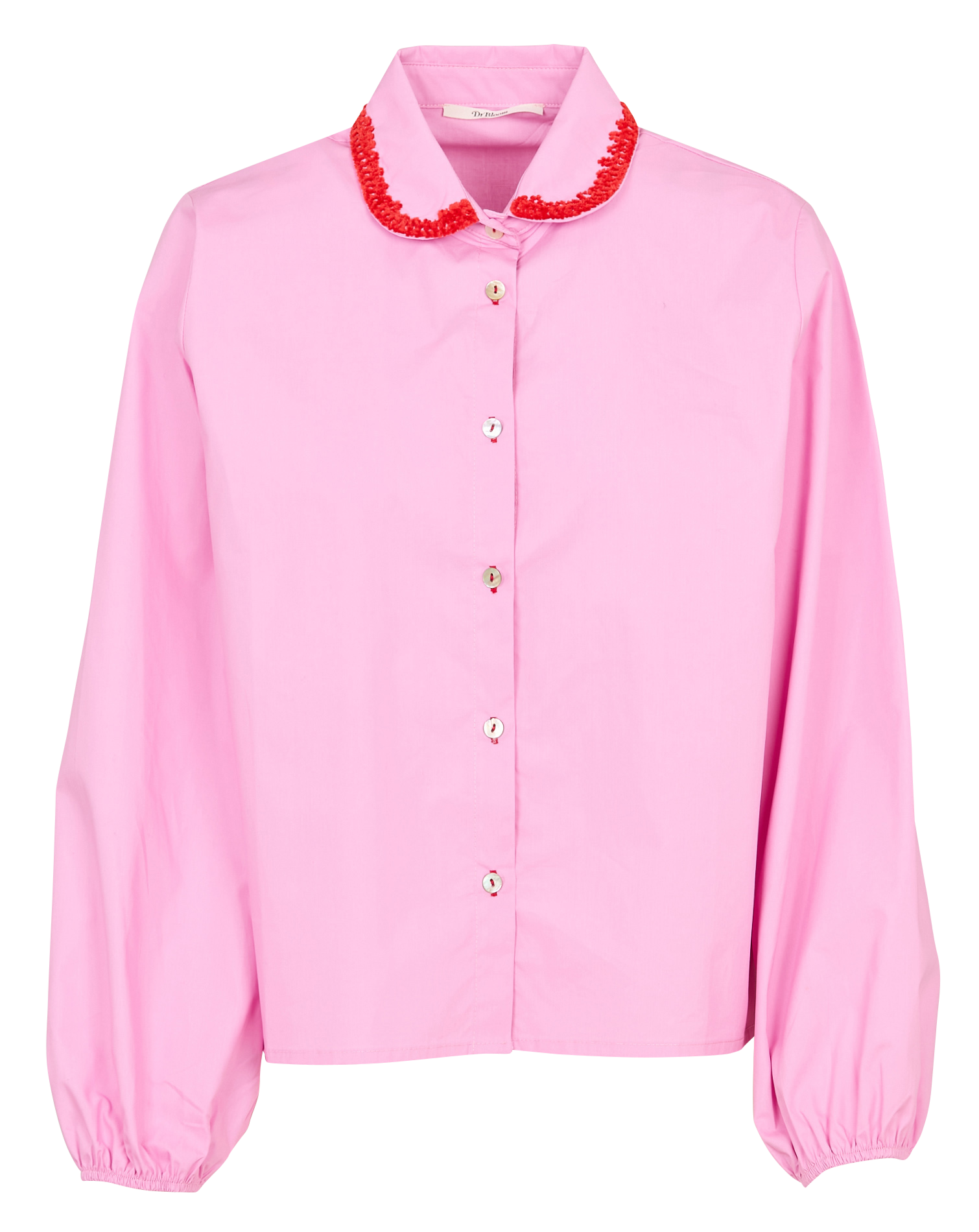 Chemise col claudine en coton DR BLOOM Rose