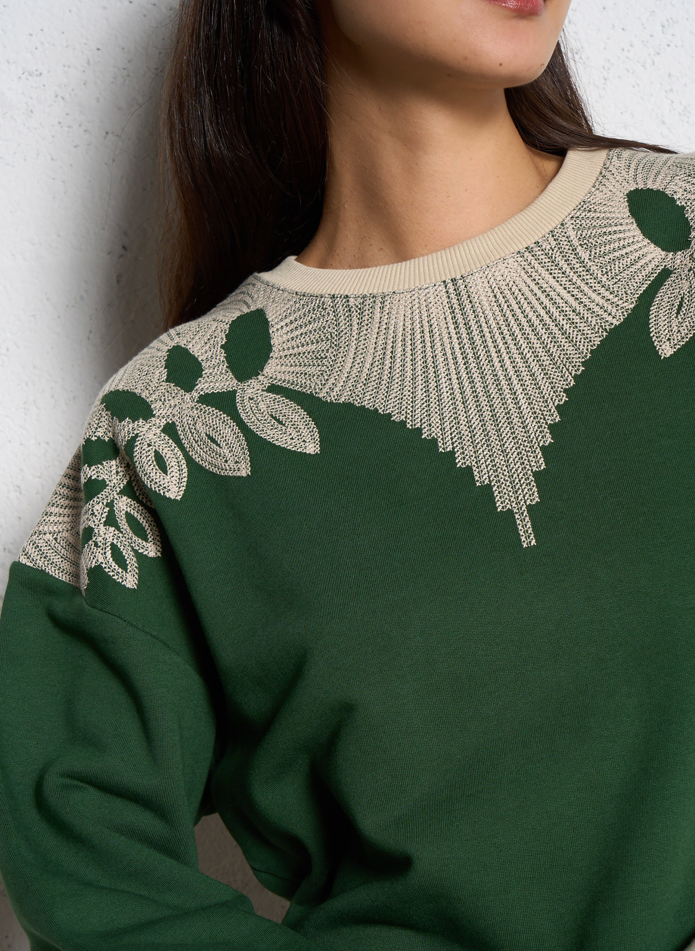 Effen sweater LEON & HARPER Groen