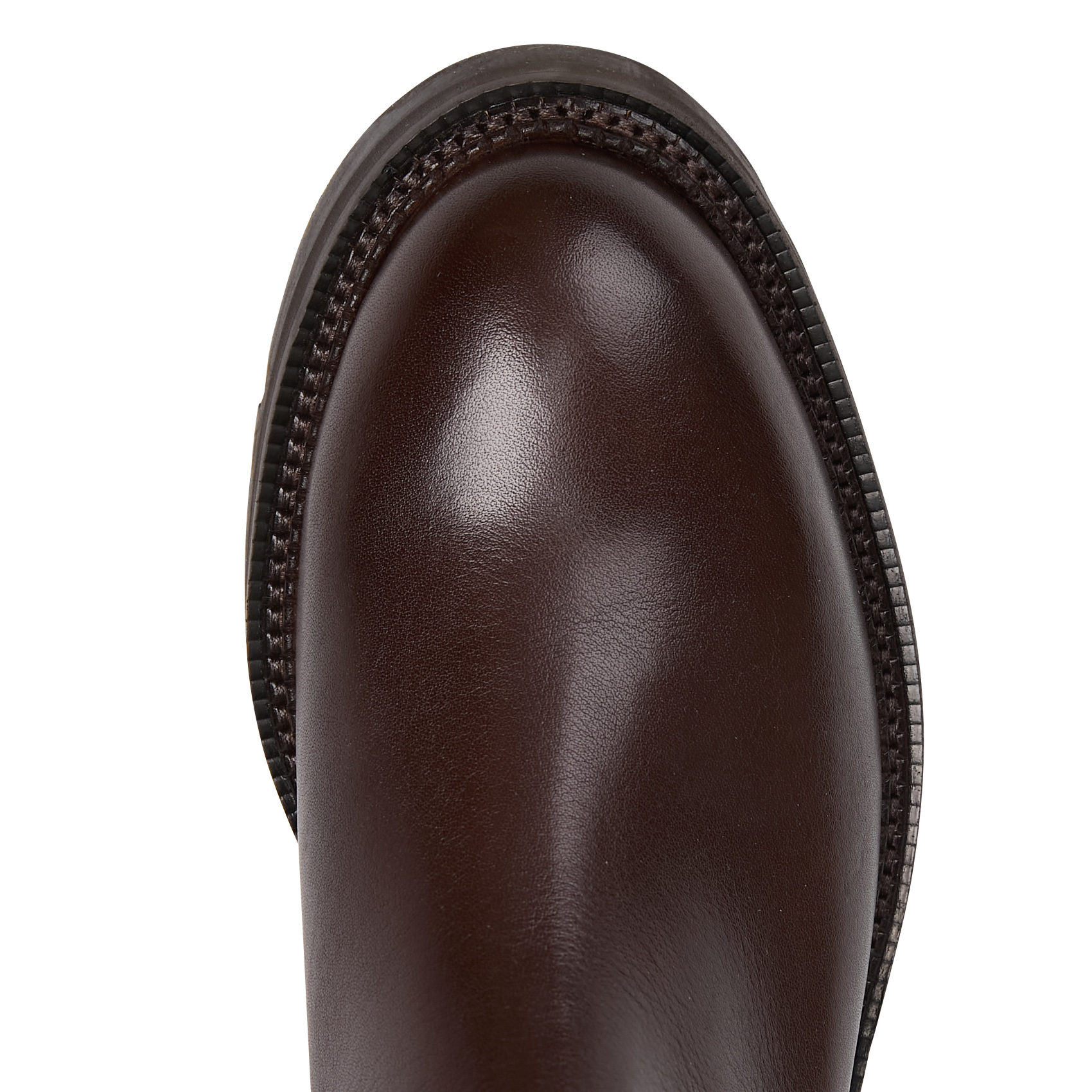 Effen leren enkellaarzen met textuur MELLOW YELLOW Bruin