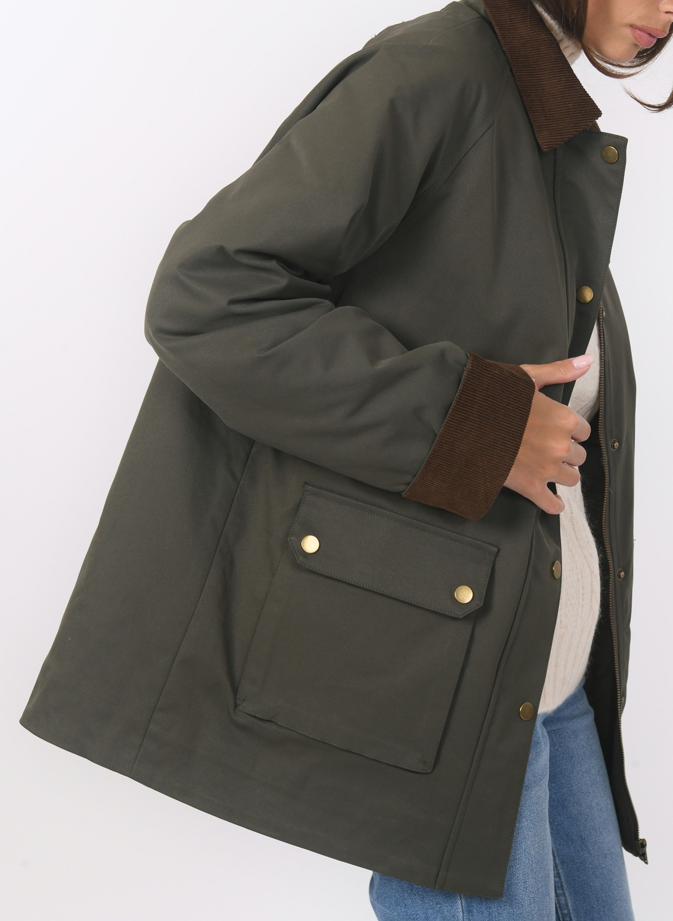 Blouson droit col classique KOOKAI Kaki