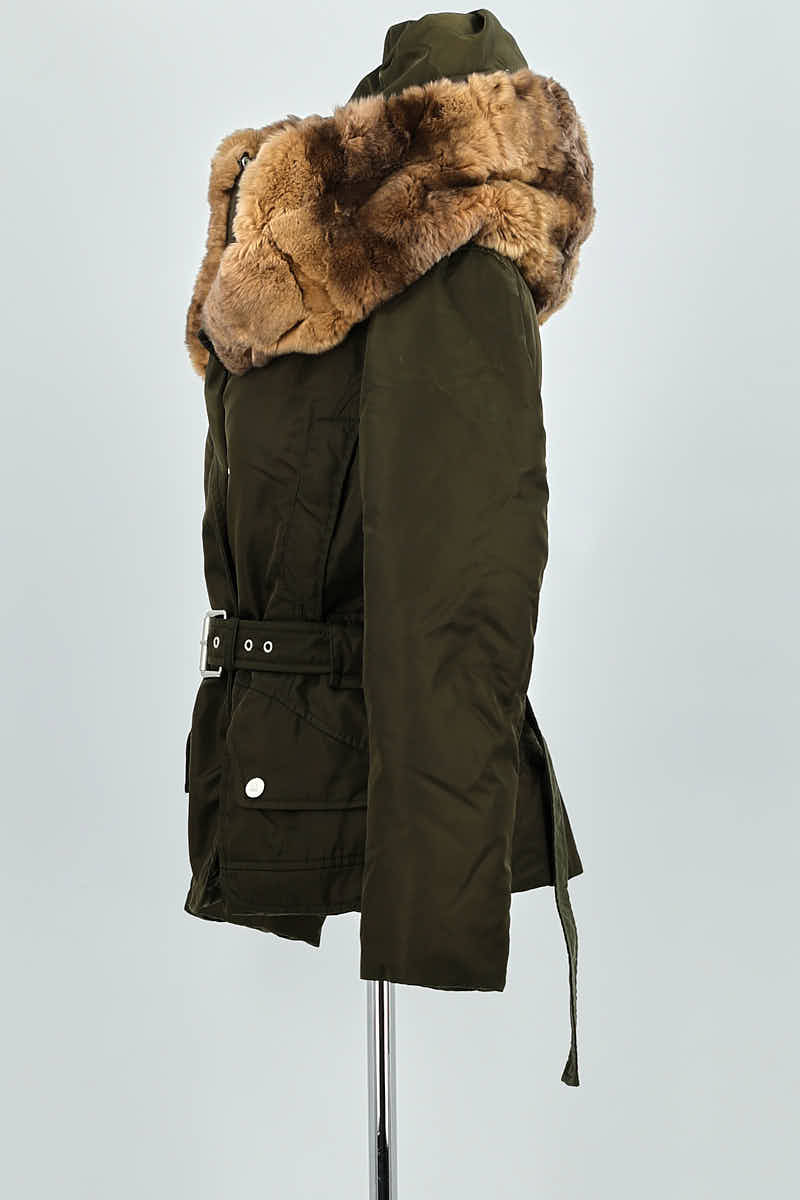 Lightweight quilted padded jacket with high neck MAX MARA - Seconde Main Khaki