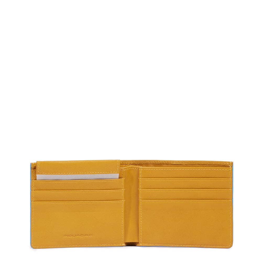 Men's leather wallet with removable ID holder and RFID protection PIQUADRO