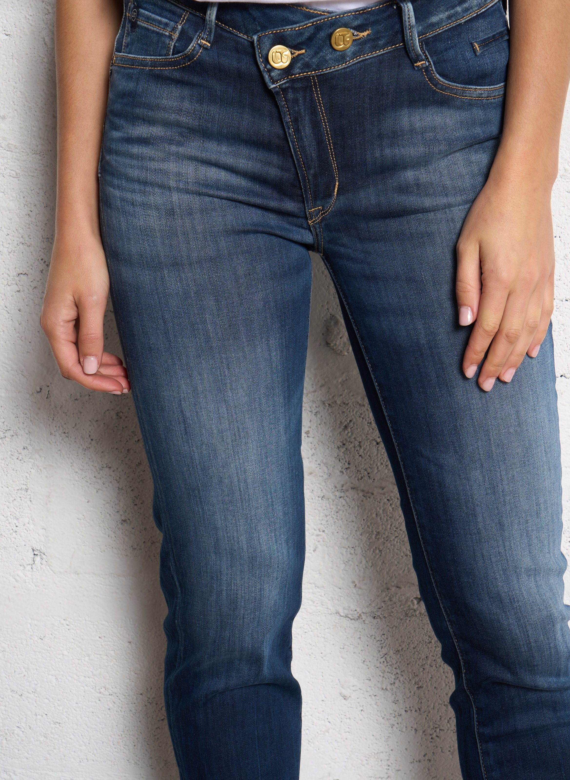 Jean slim en coton mélangé LE TEMPS DES CERISES Bleu