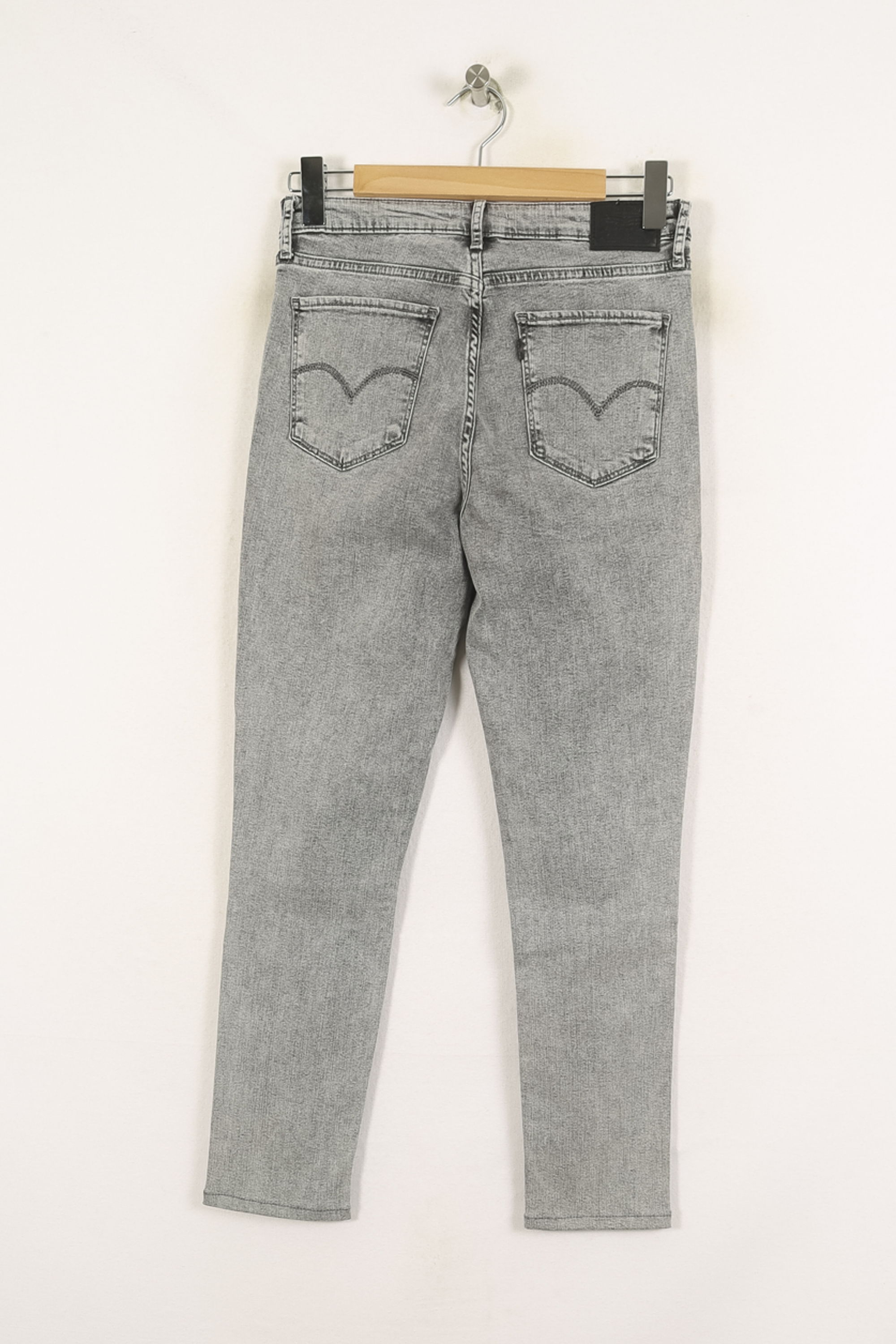 Cropped slim jeans with studs LEVI'S - Seconde main Grey