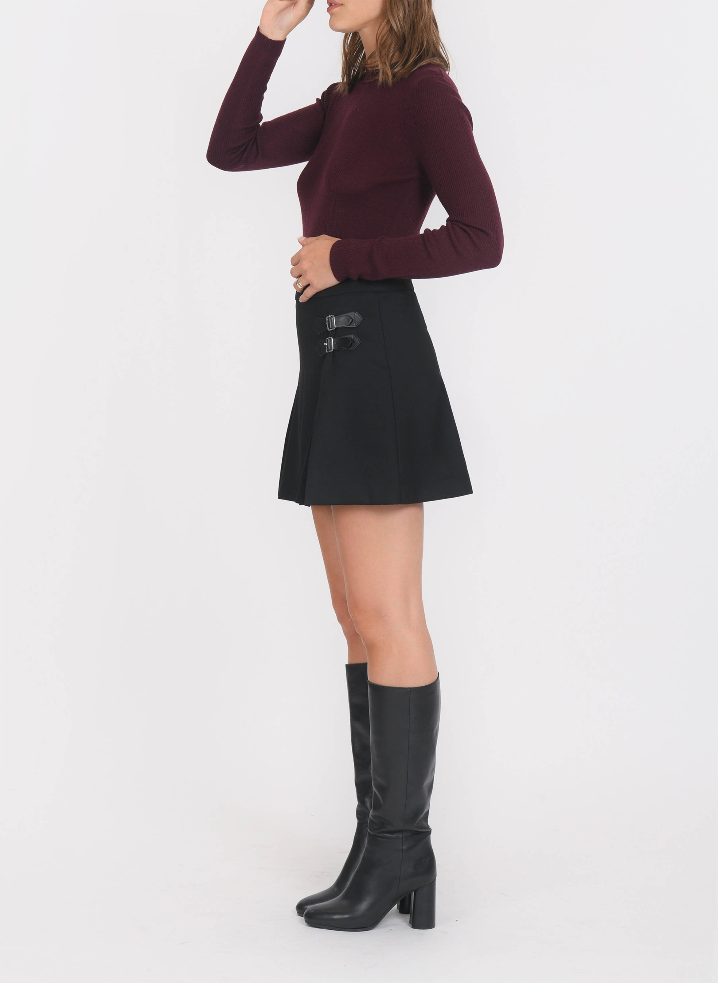 Jupe courte plissée KOOKAI Noir