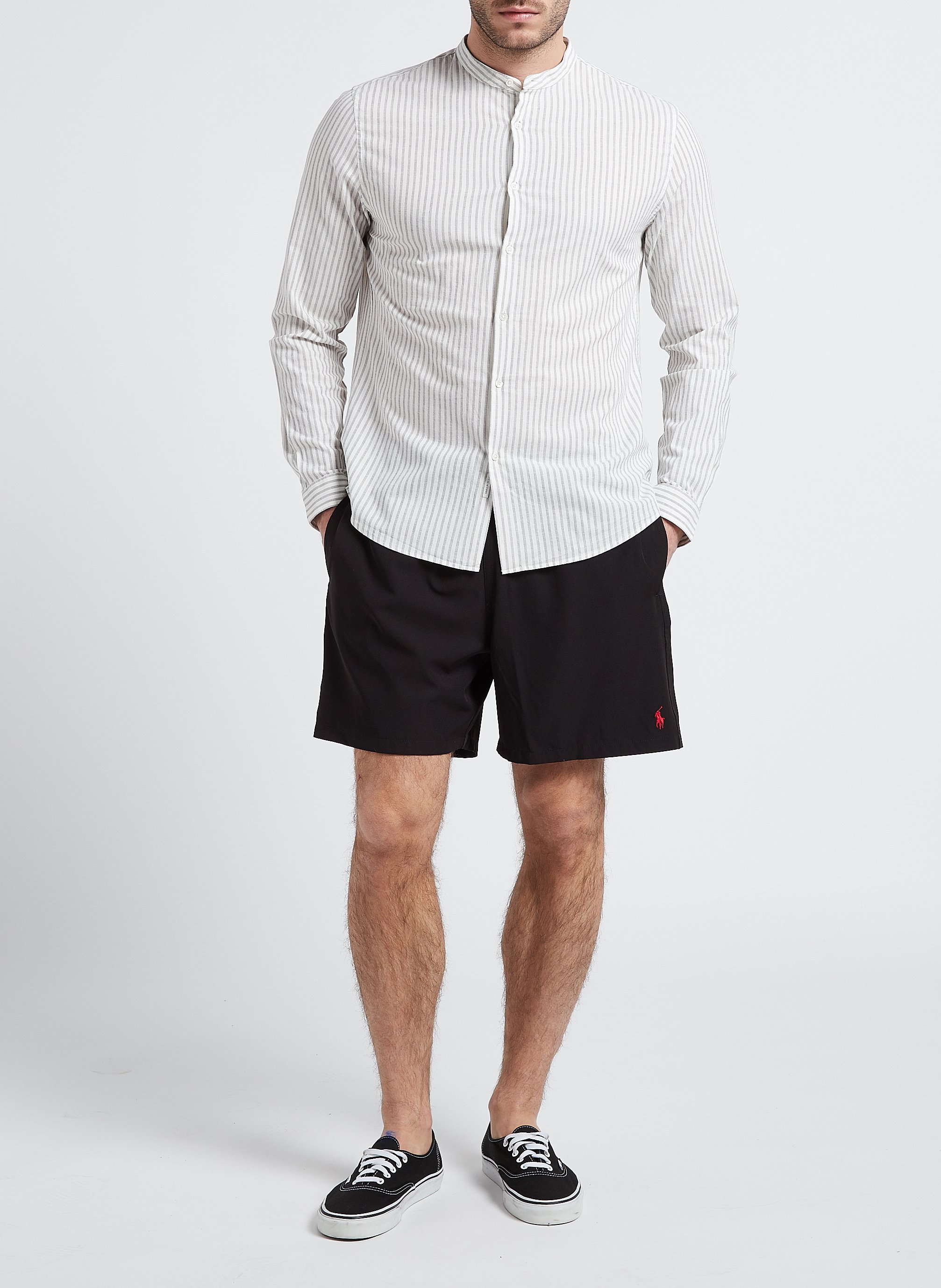 Einfarbige Badeshorts POLO RALPH LAUREN Schwarz
