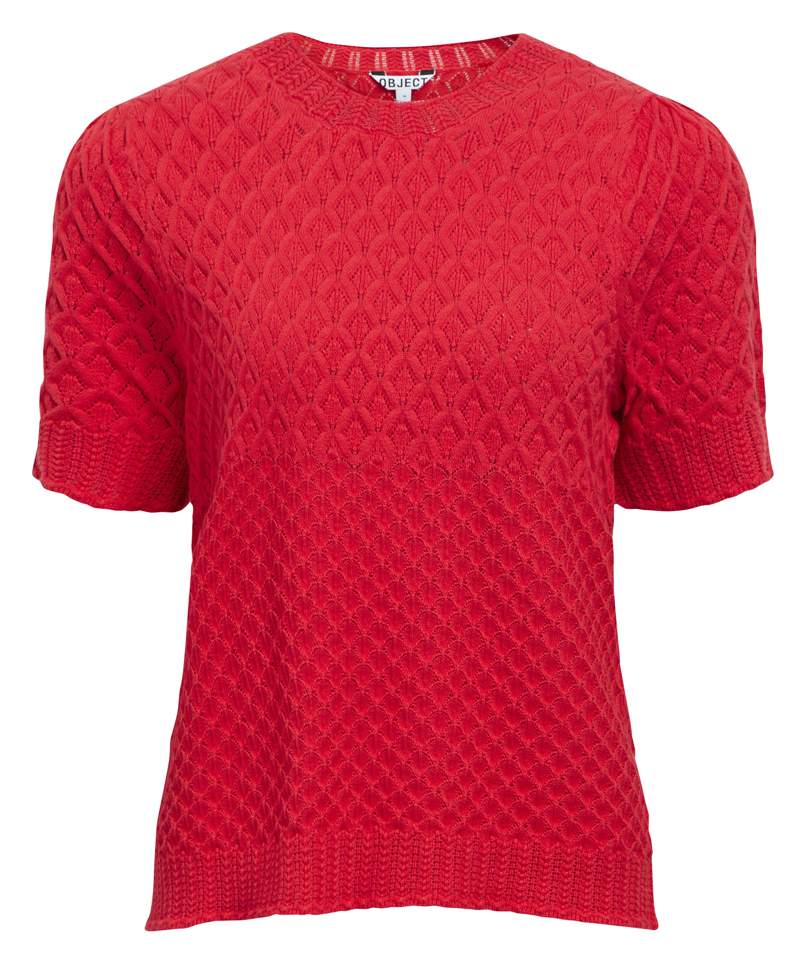 Col rond en coton bio OBJECT Rouge