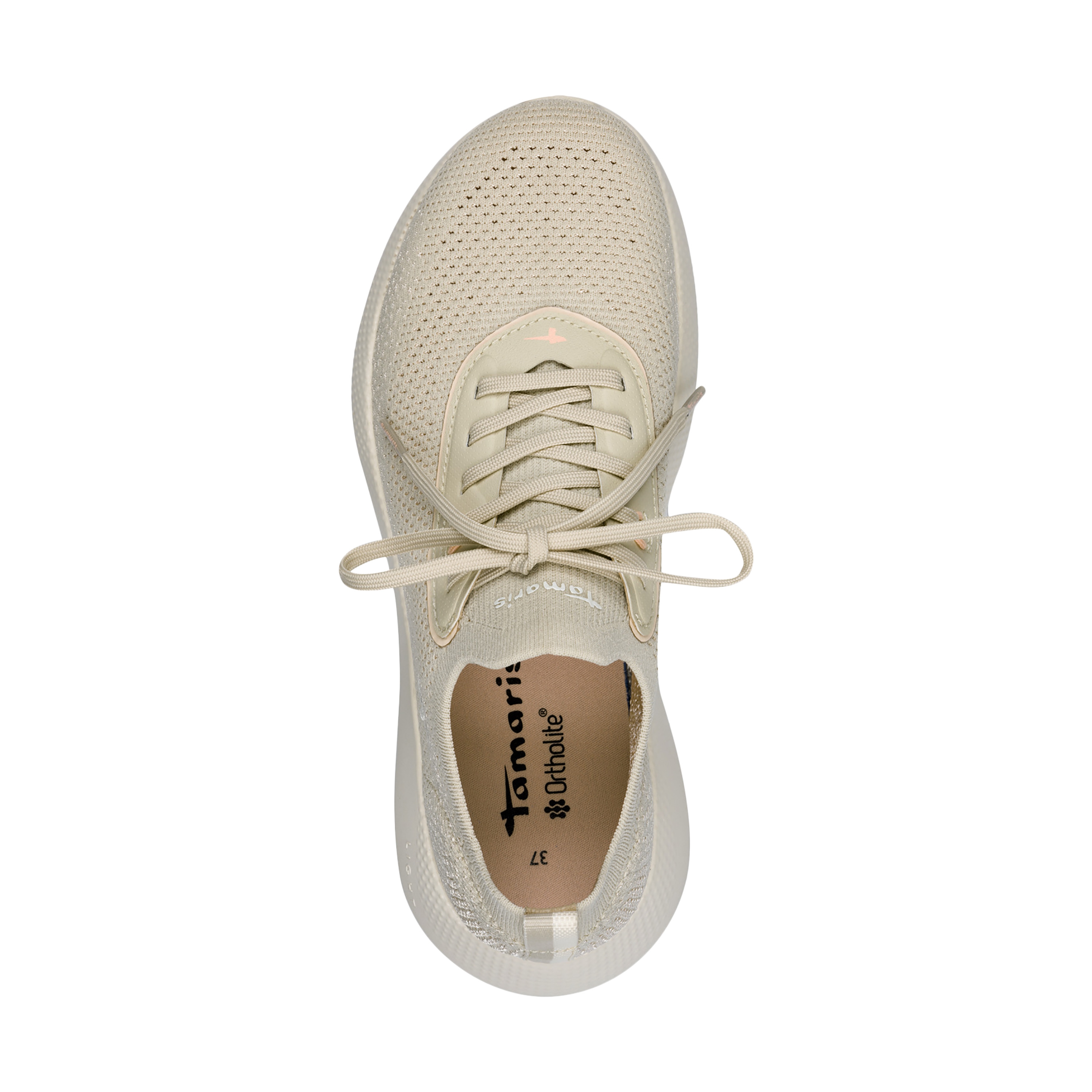 Lace-up low-top sneakers TAMARIS Beige