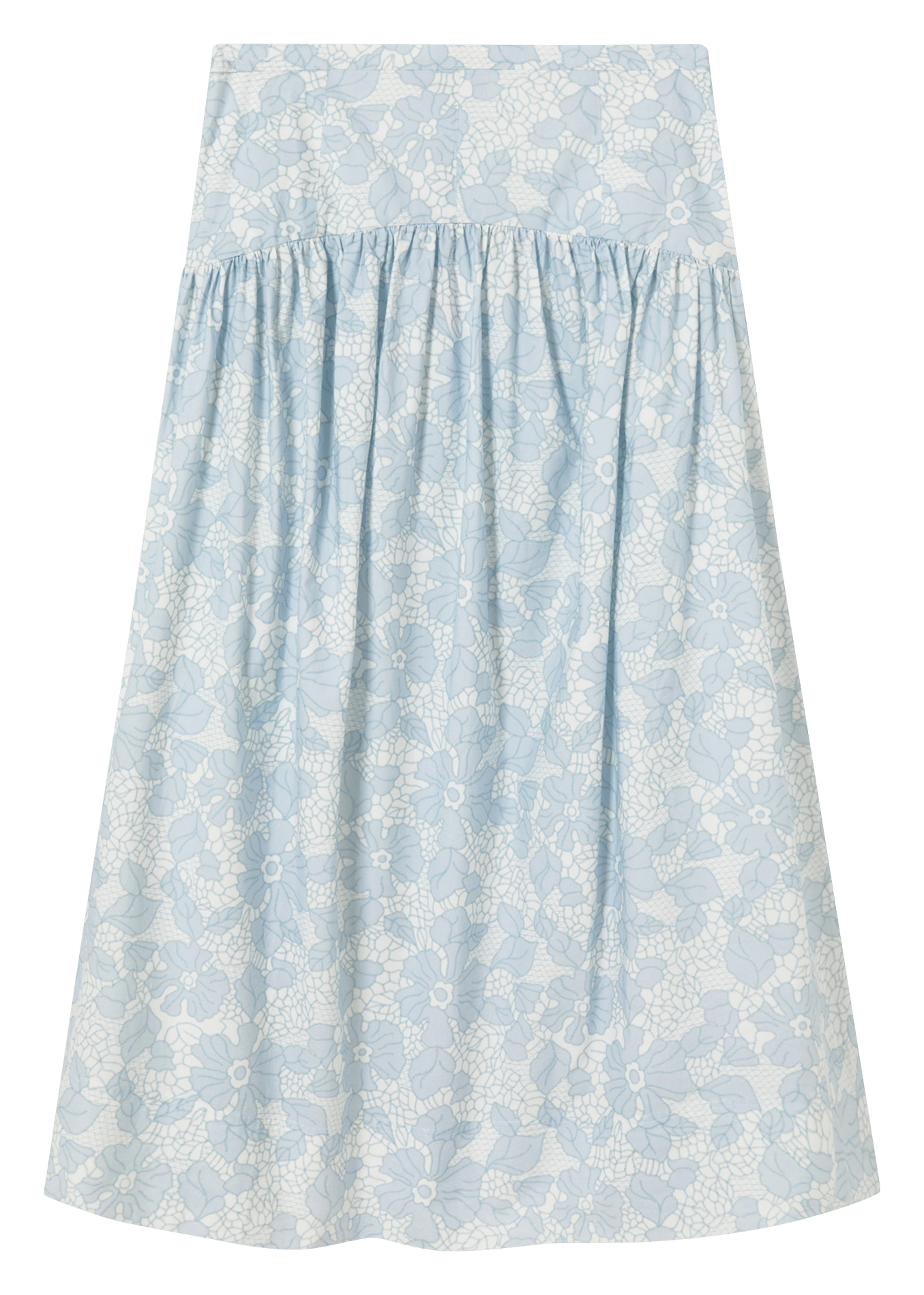 Jupe midi évasée en coton THE TINY BIG SISTER Multicolore