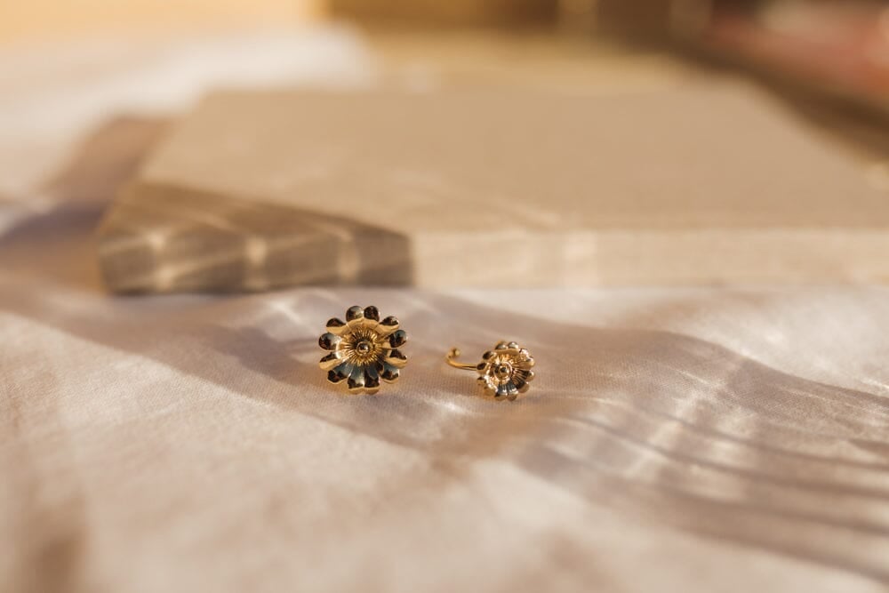 Maxi silver-plated flower ring MONSIEUR SIMONE Golden