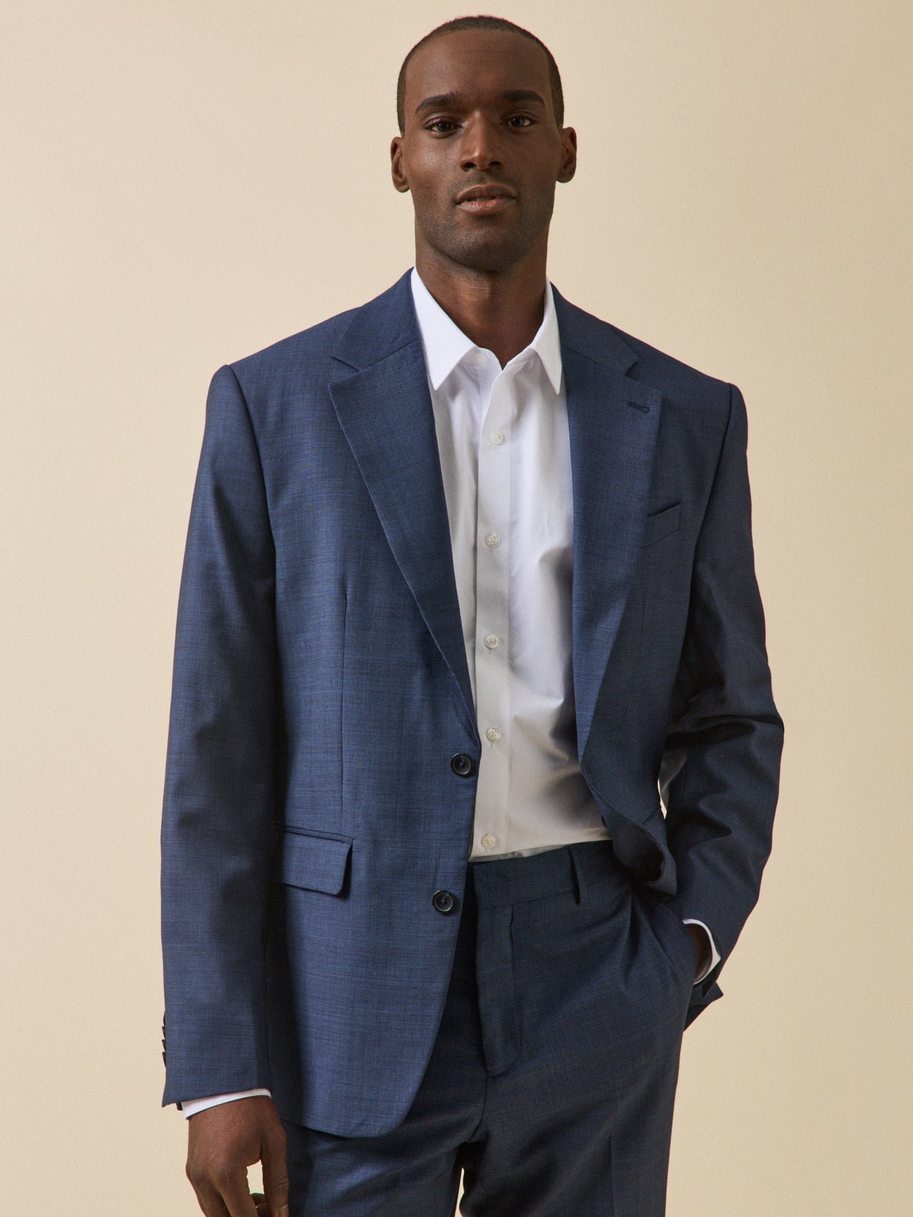 Veste de costume  super 110's CYRILLUS Bleu