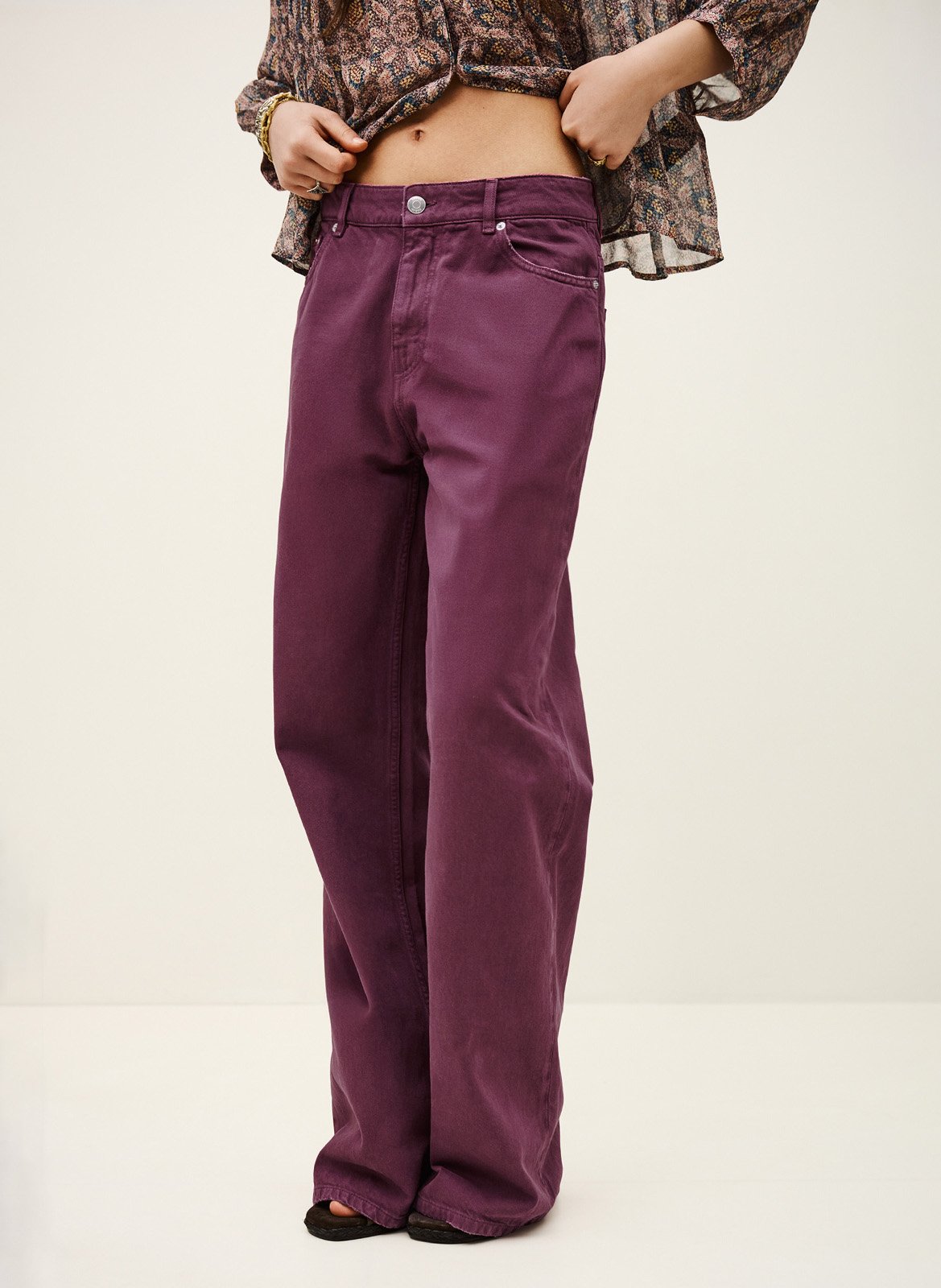 Grote katoenen jeans BA&SH Violet