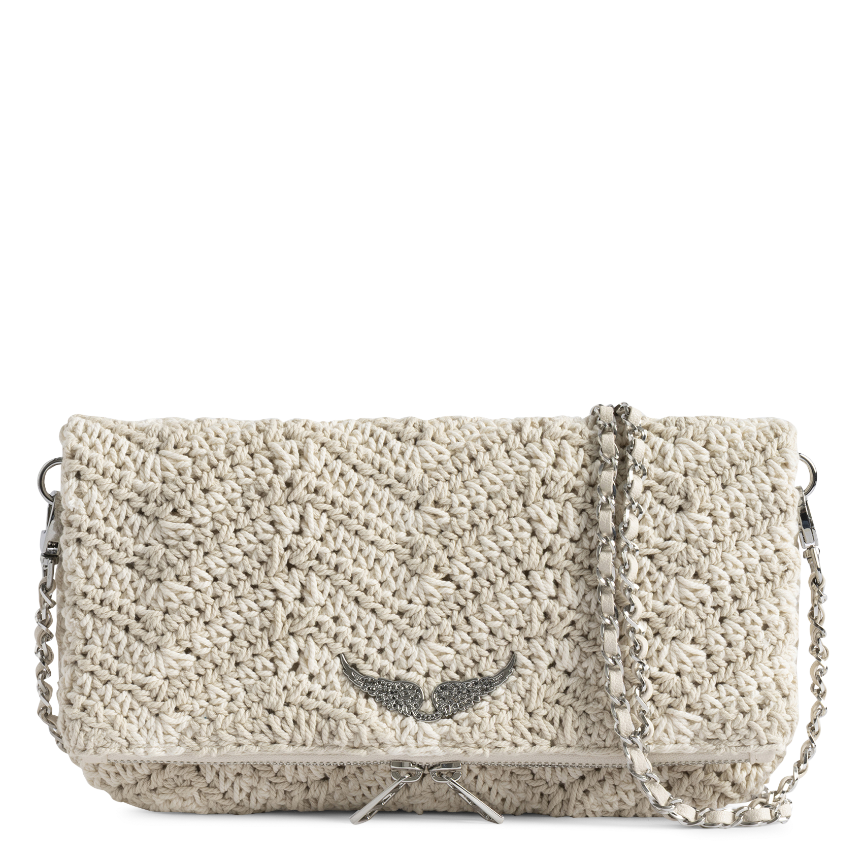 Pochette en coton macramé ZADIG&VOLTAIRE Blanc