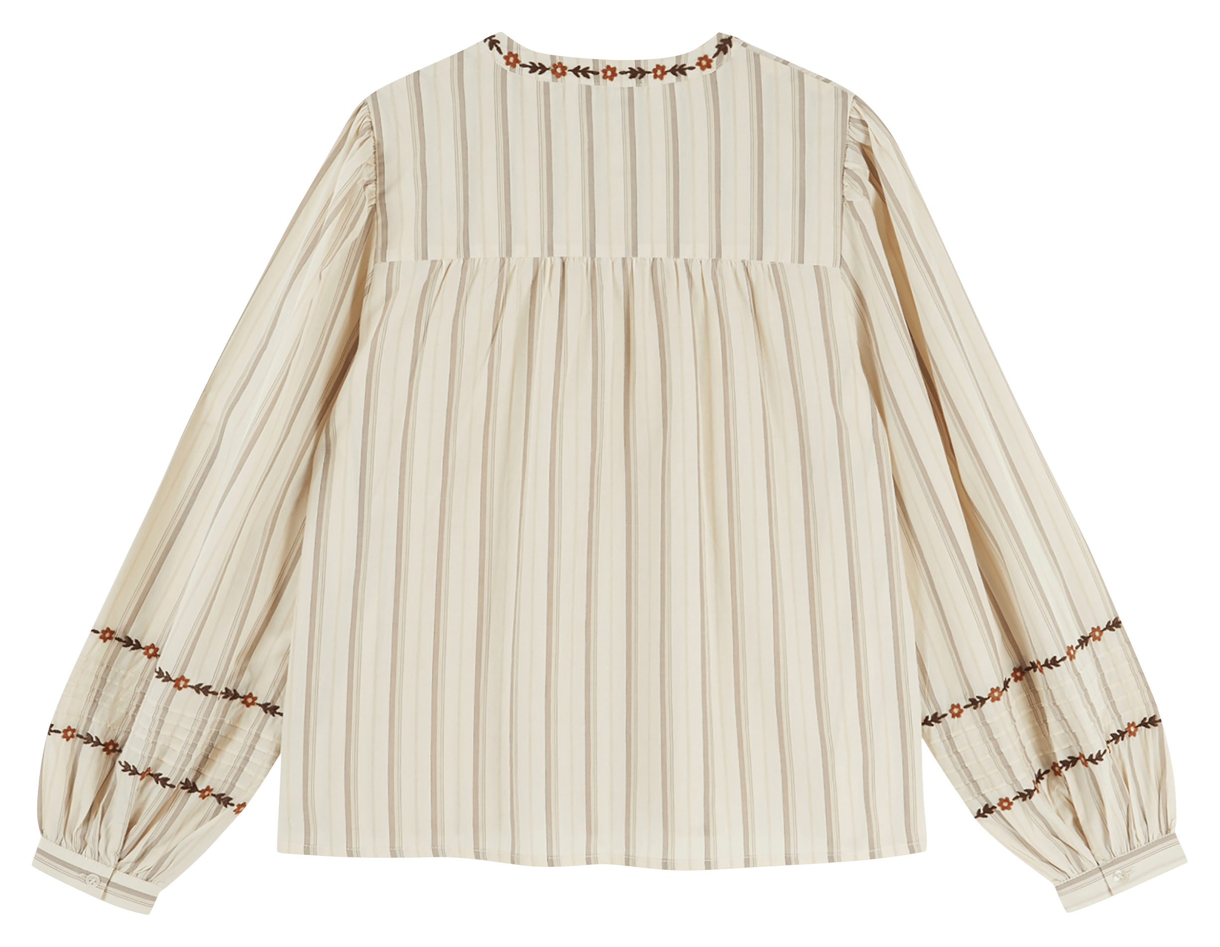 Blouse col rond en coton EMILE ET IDA Beige
