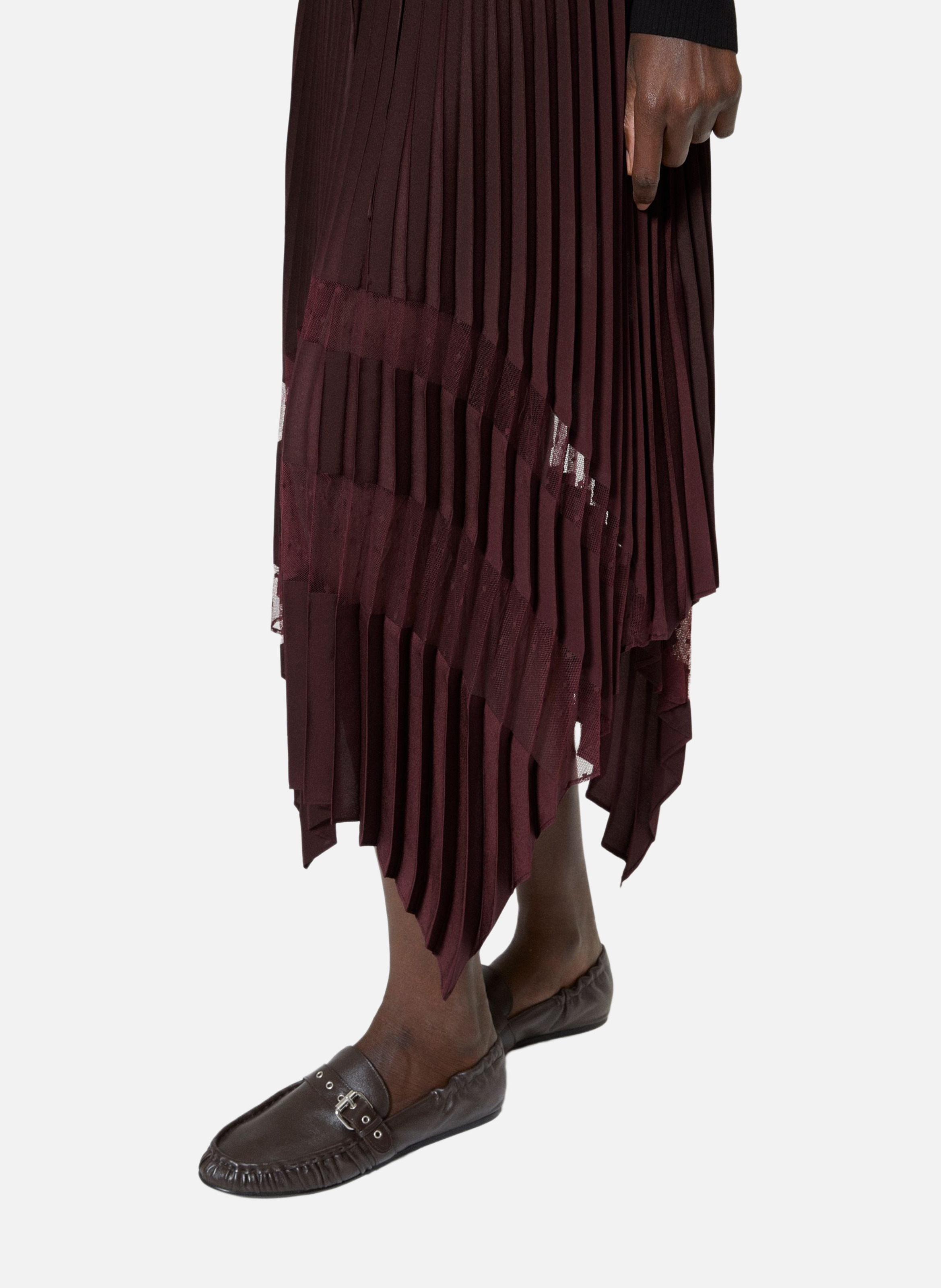 Long pleated skirt THE KOOPLES Red