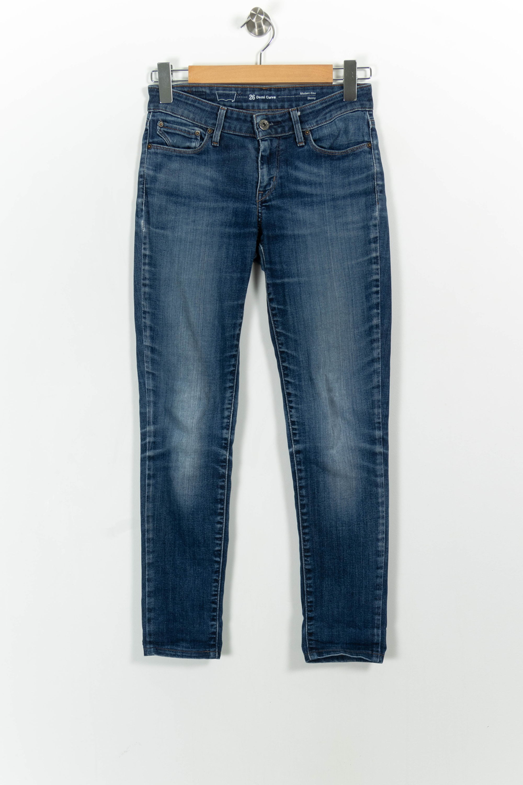 Cropped slim jeans with studs LEVI'S - Seconde main Blue