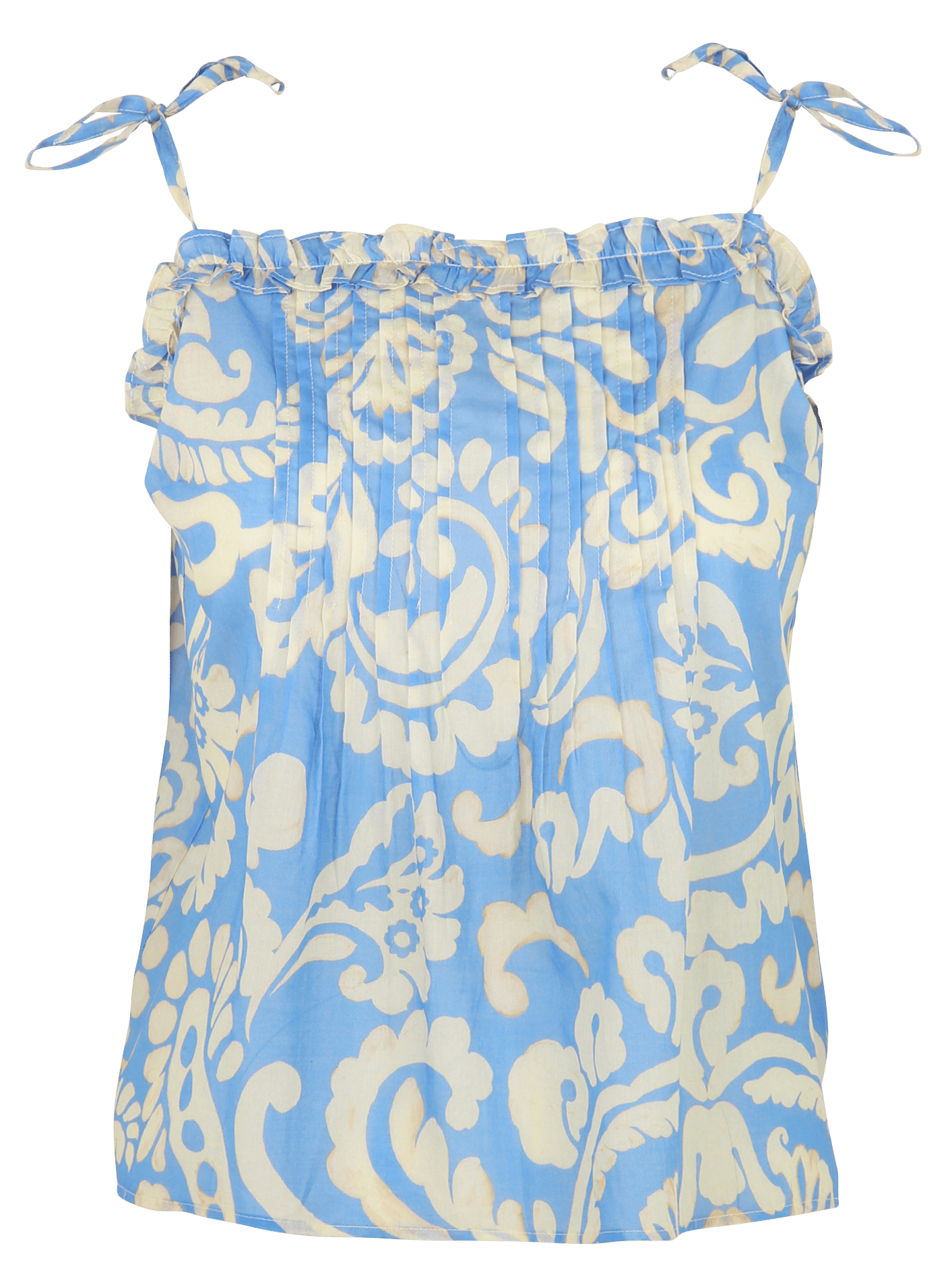 Bedrucktes Baumwoll-Top SUD EXPRESS Blau