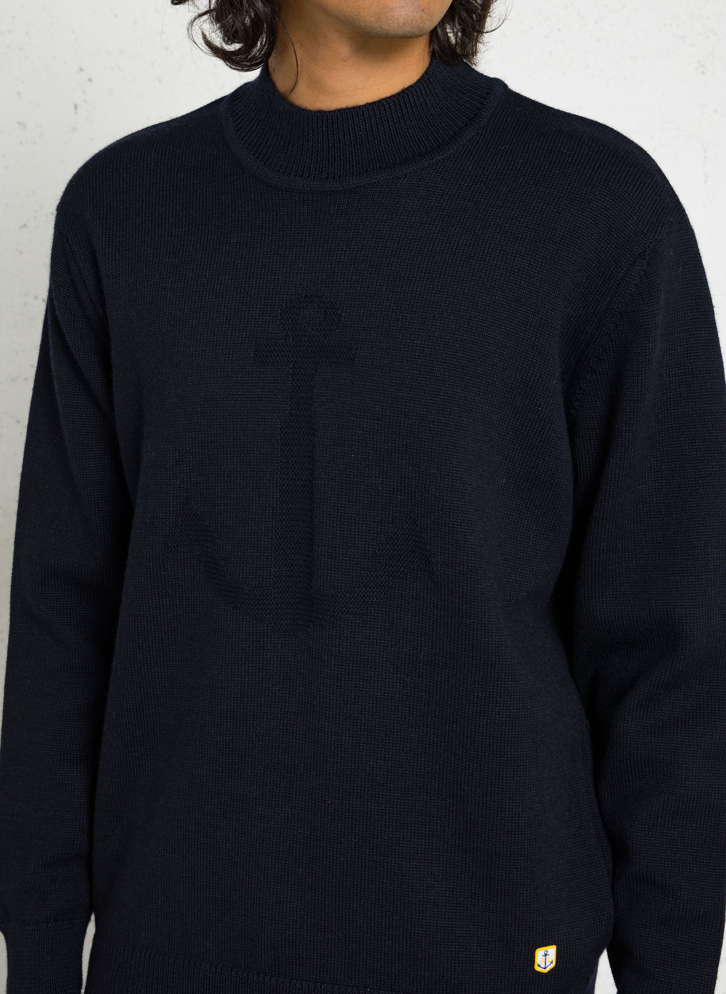 Gerade geschnittener Wollpullover ARMOR LUX Blau