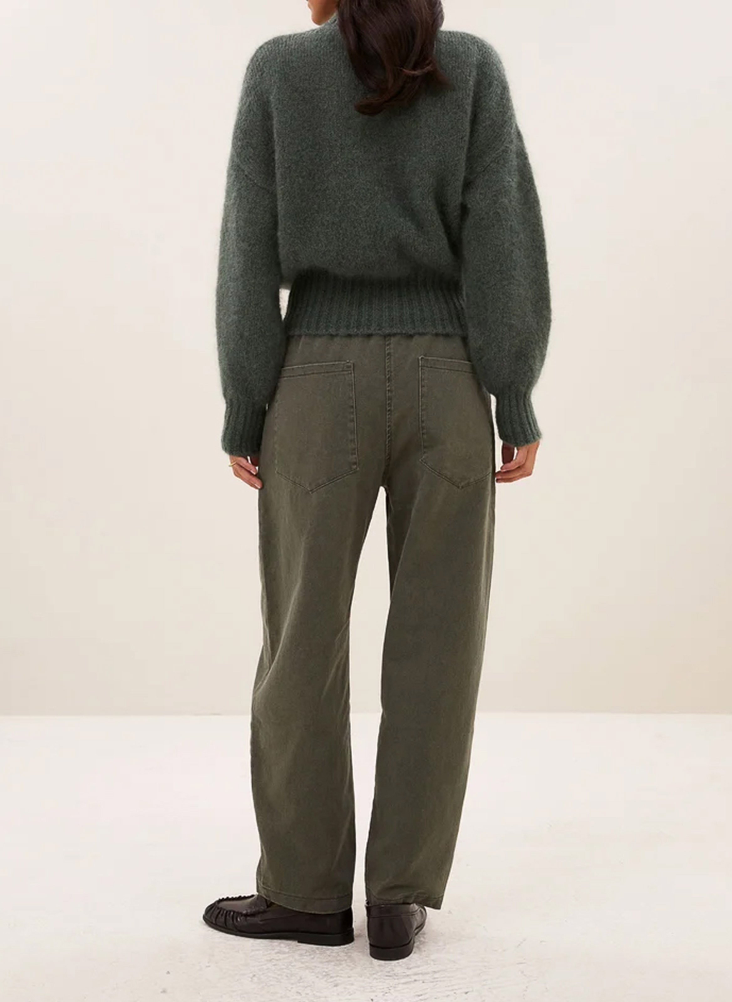 Pull oversize en laine mélangée | Vert BY BAR Femme