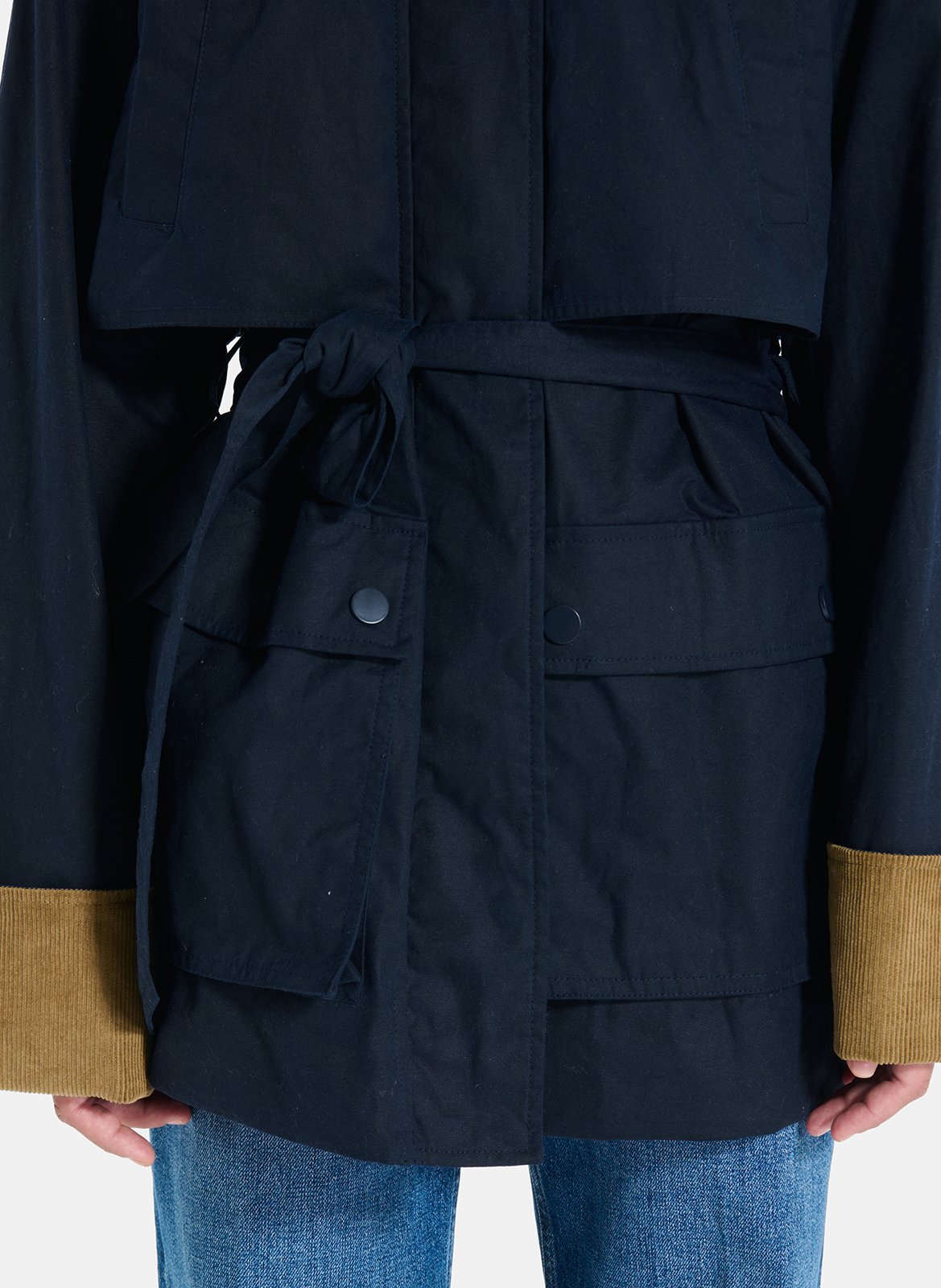 Nauwsluitende, katoenen trenchcoat ZAPA Blauw