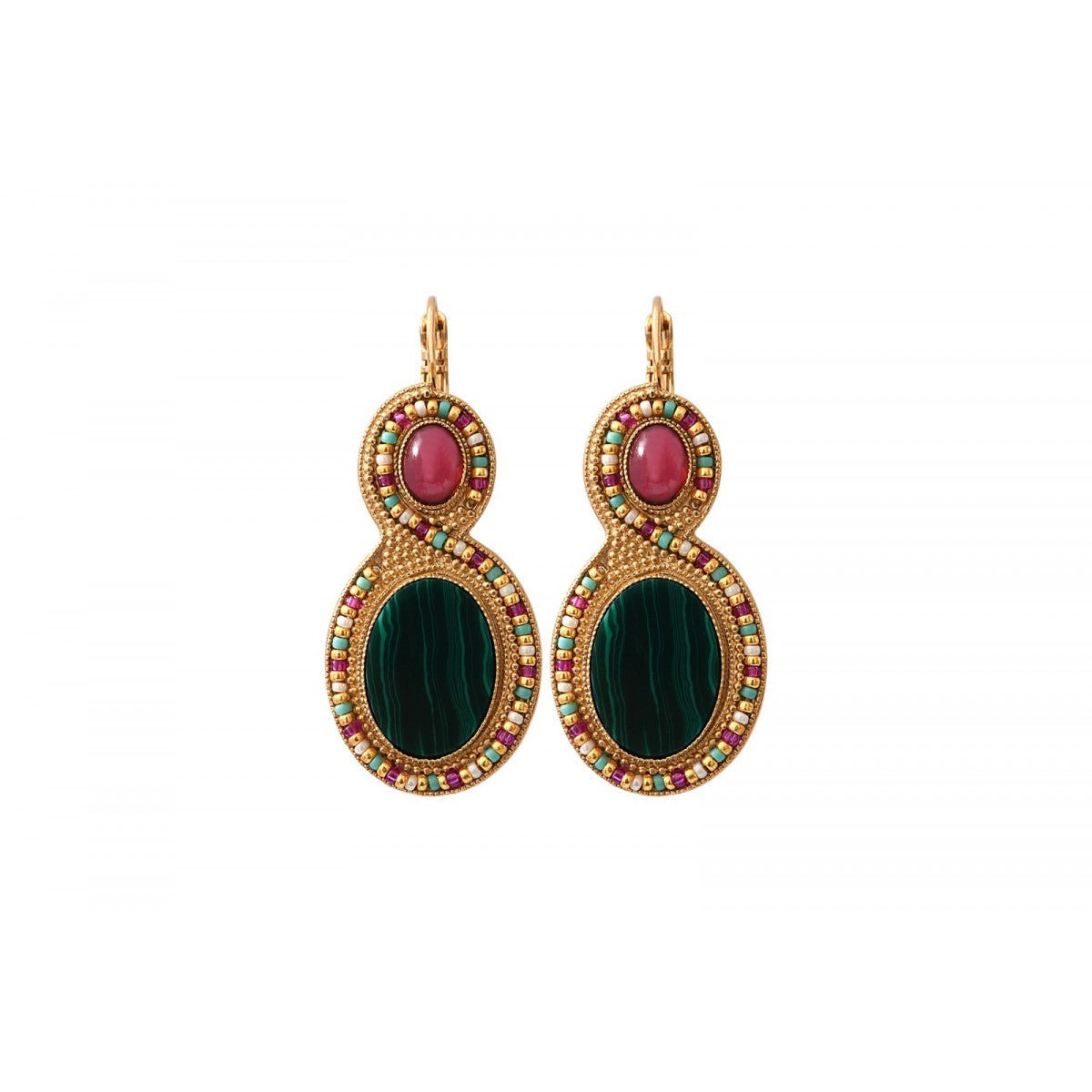Sleeper earrings SATELLITE PARIS Green