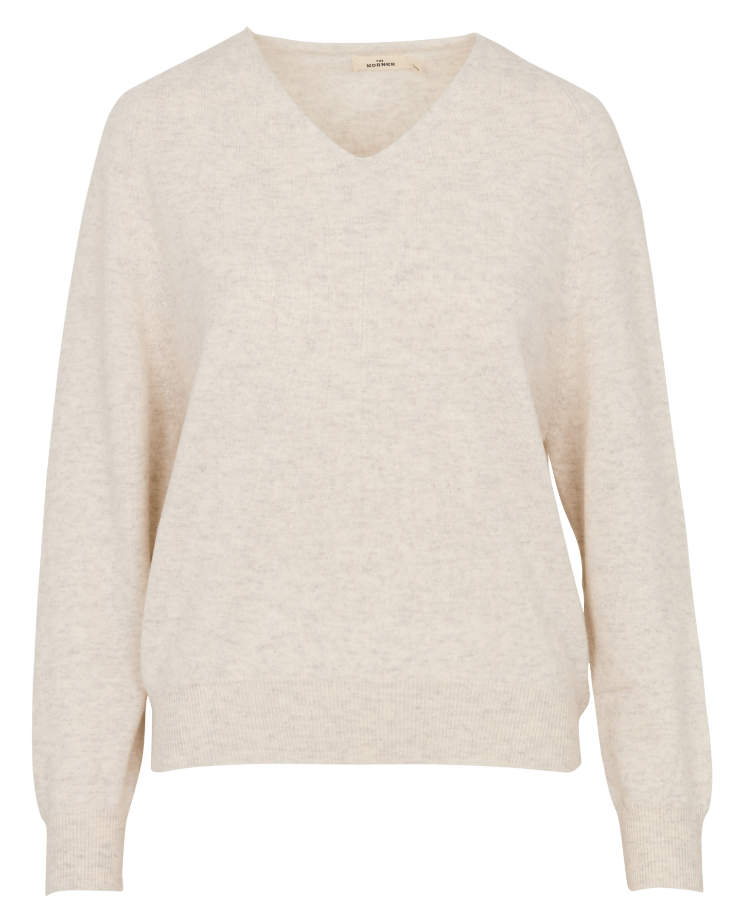 Wool and cashmere V-neck sweater THE KORNER Beige