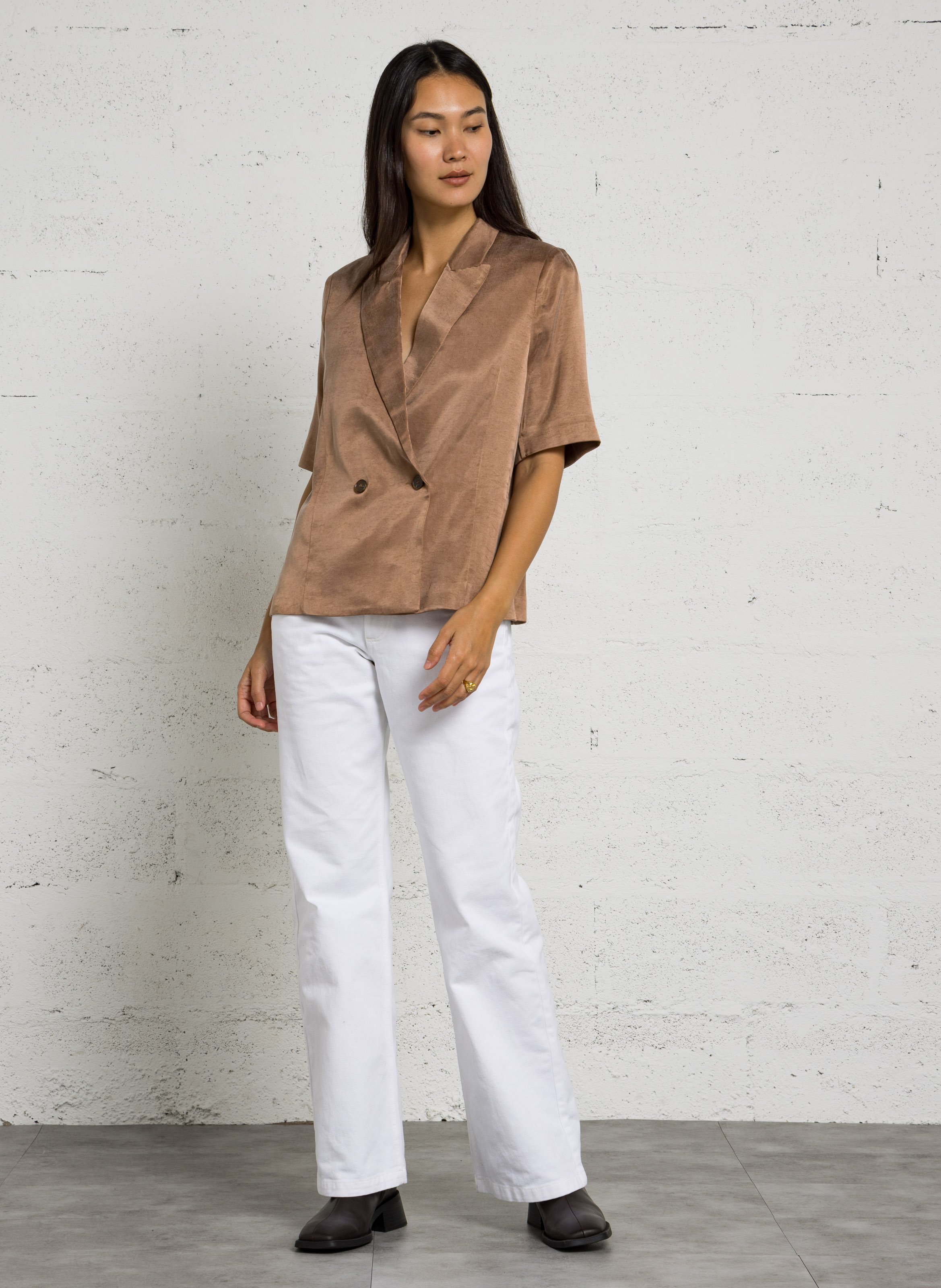 Veste ample col tailleur  IKKS Marron