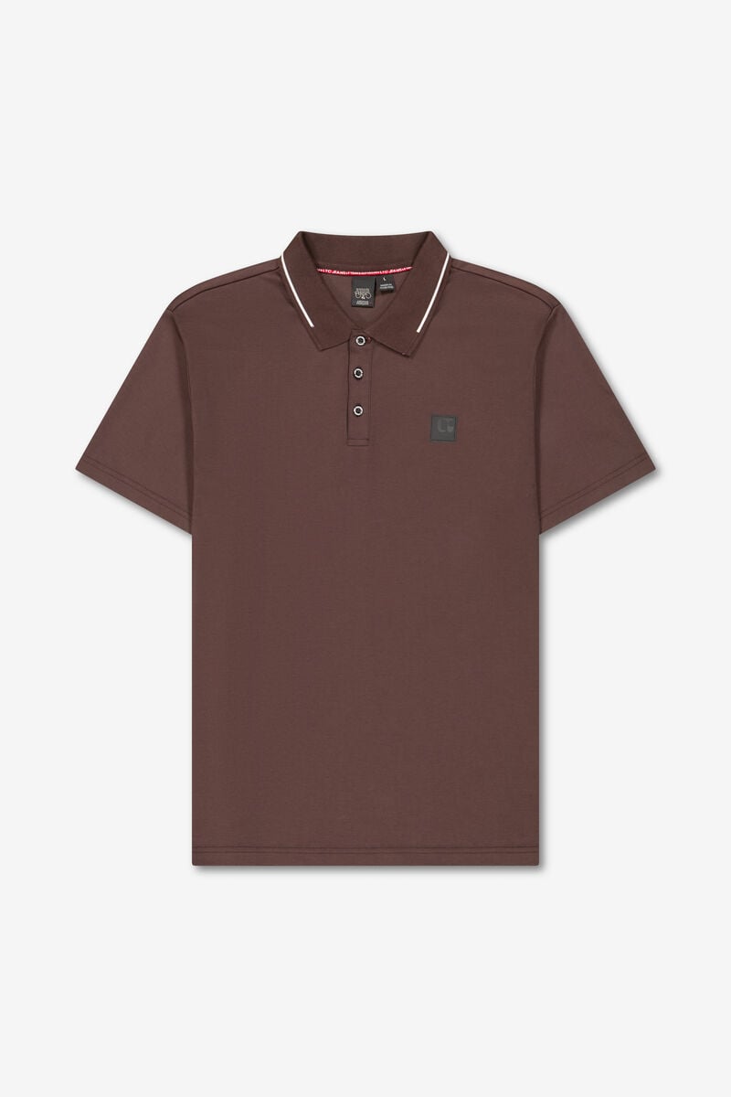 Button-Down Shirt-Collar Polo LE TEMPS DES CERISES Brown
