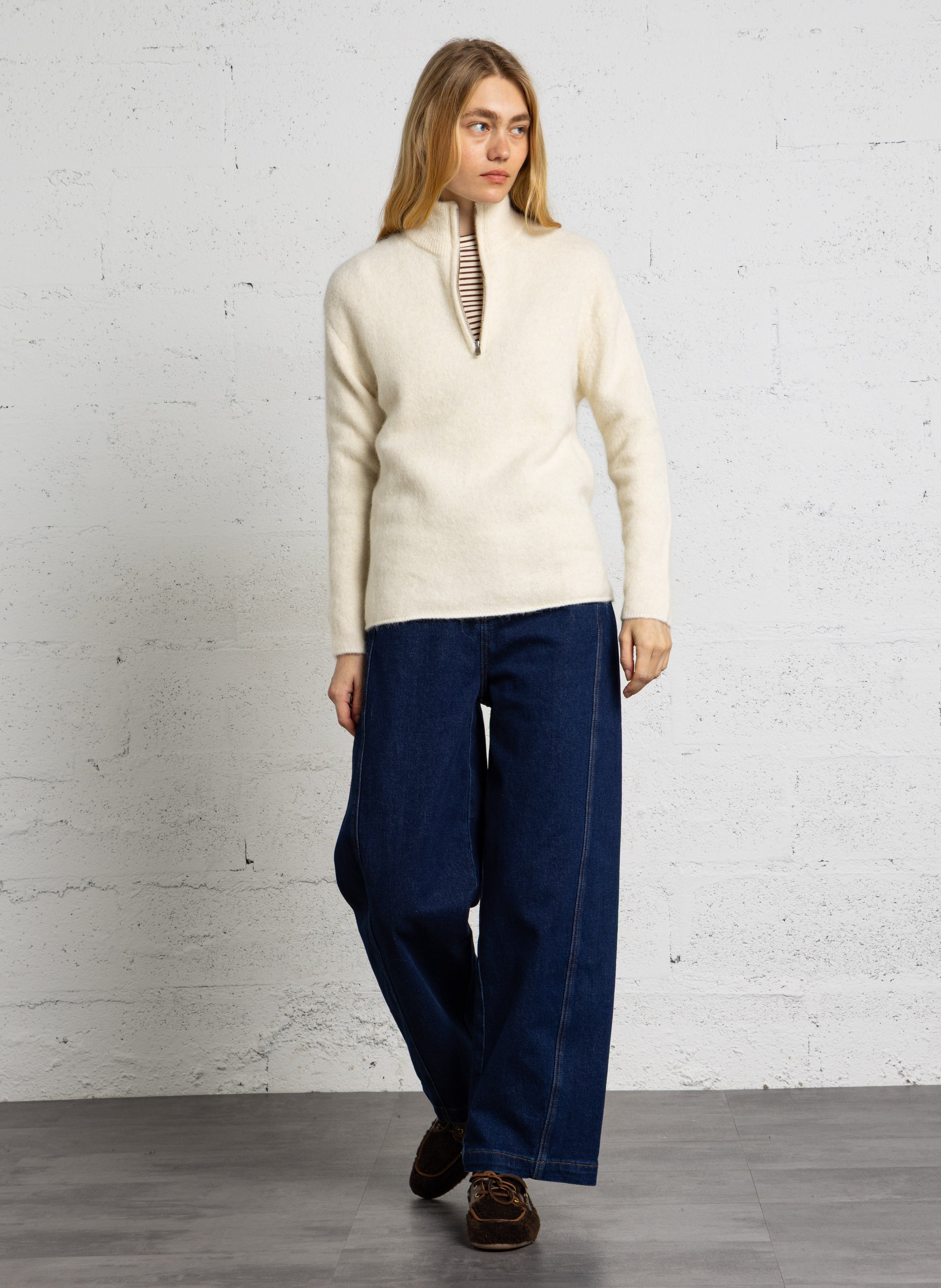 Mixed cotton barrel jeans LA PETITE ETOILE Blue