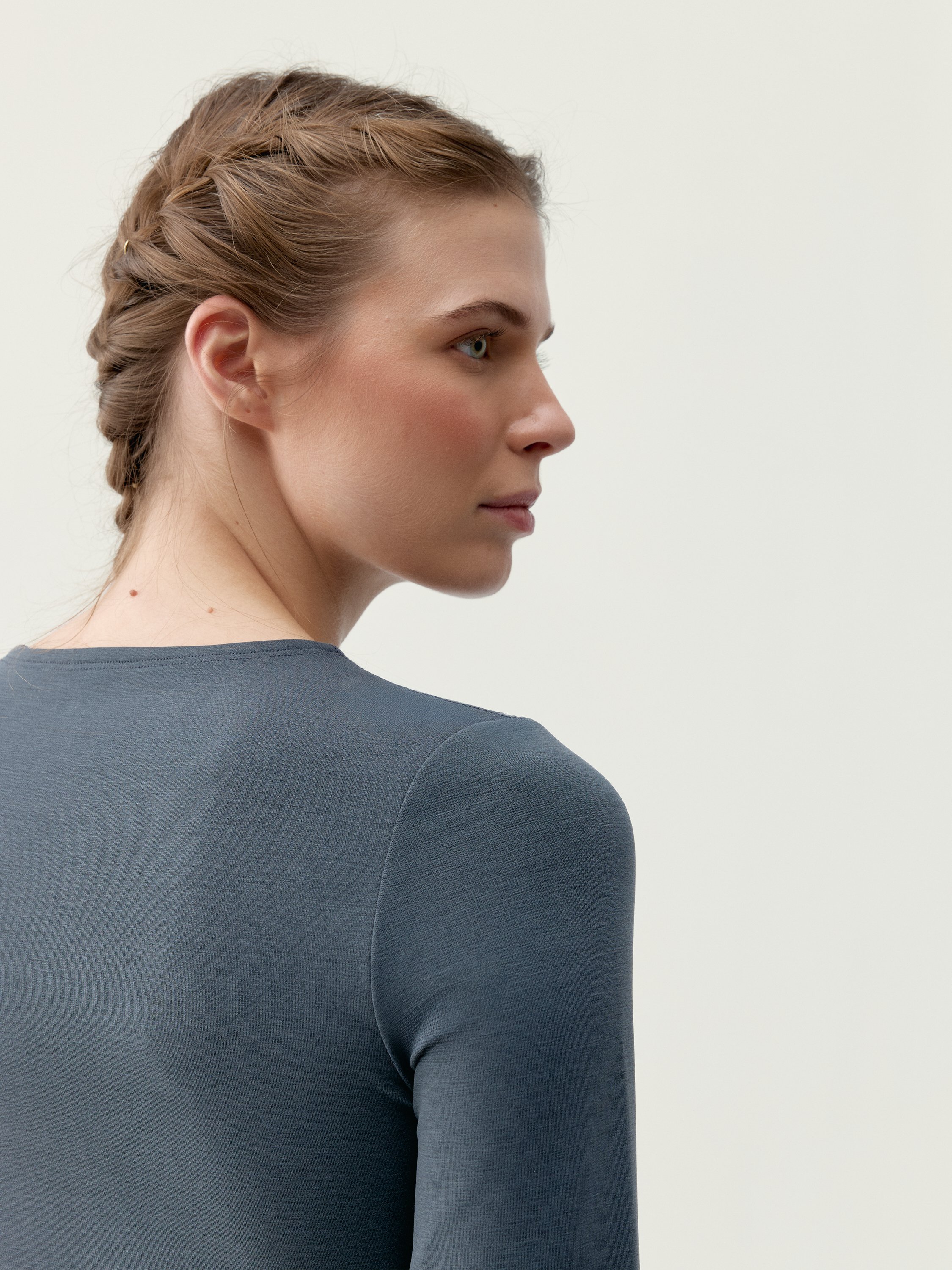 Women's AMANI long-sleeved sports T-shirt BORN Blue
