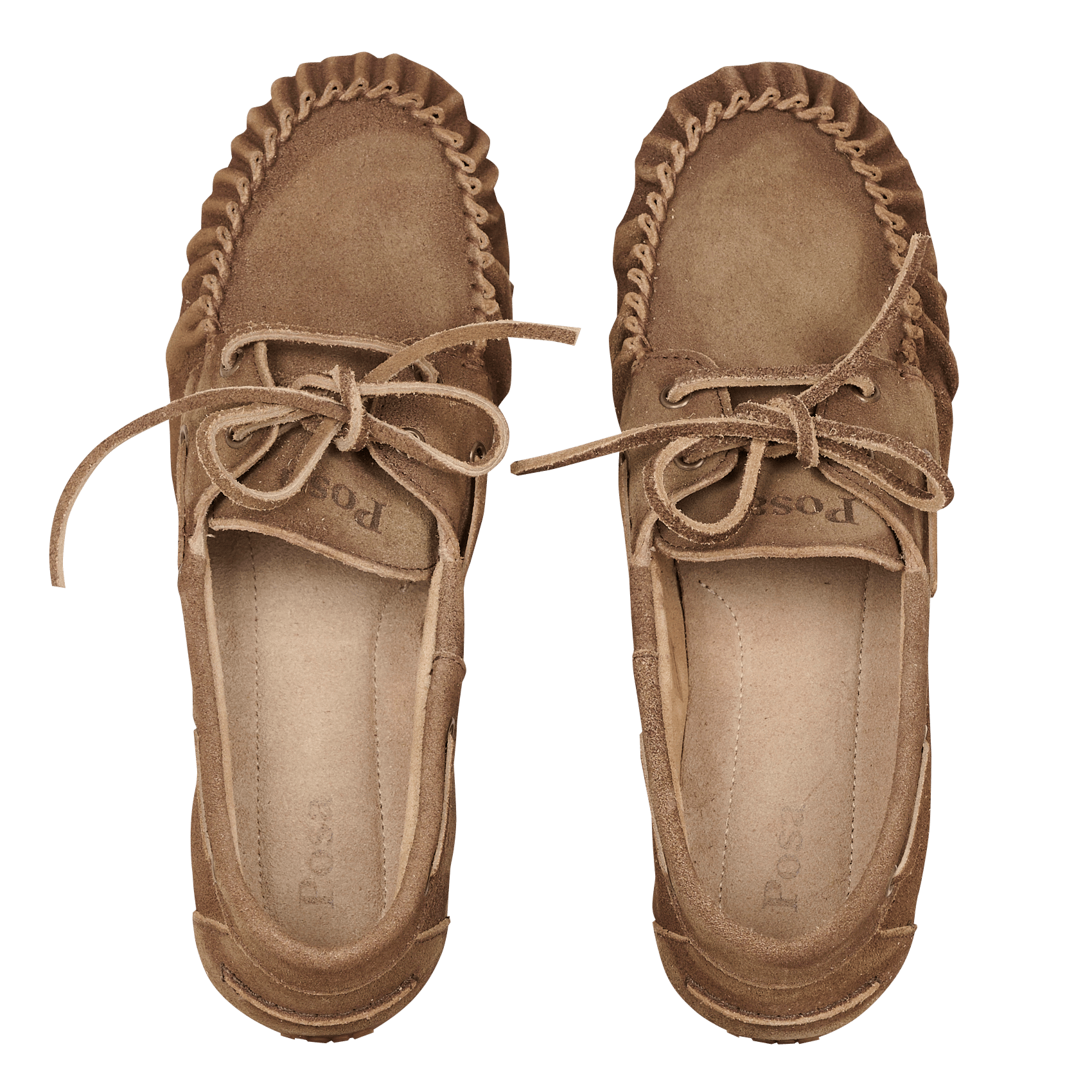 Suede leather moccasins POSA Brown