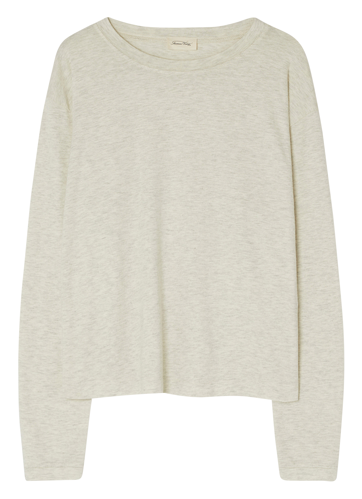 Round-neck cotton-blend sweater AMERICAN VINTAGE Grey