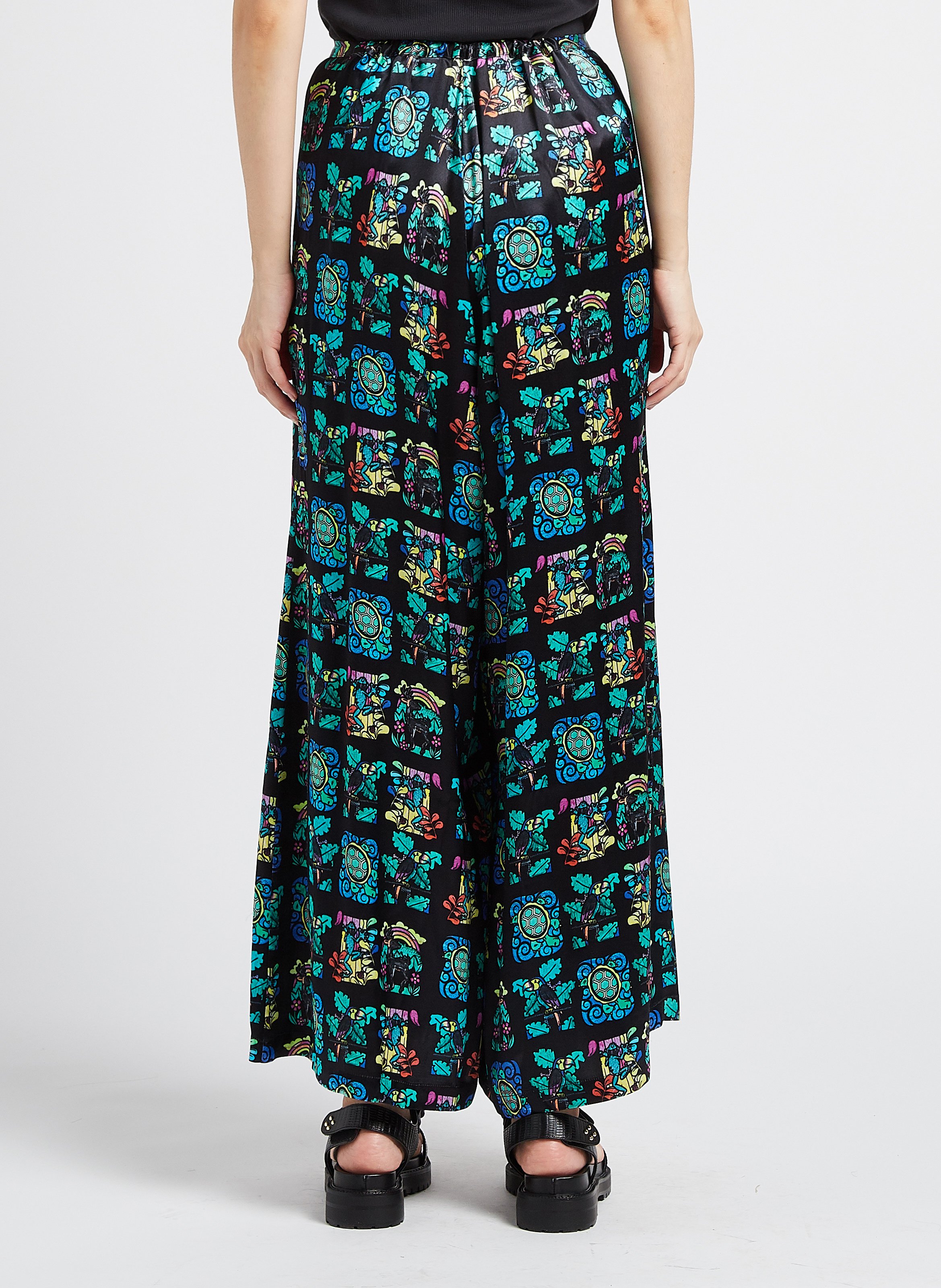 Wijde broek met hoge taille en print HEIMSTONE Veelkleurig