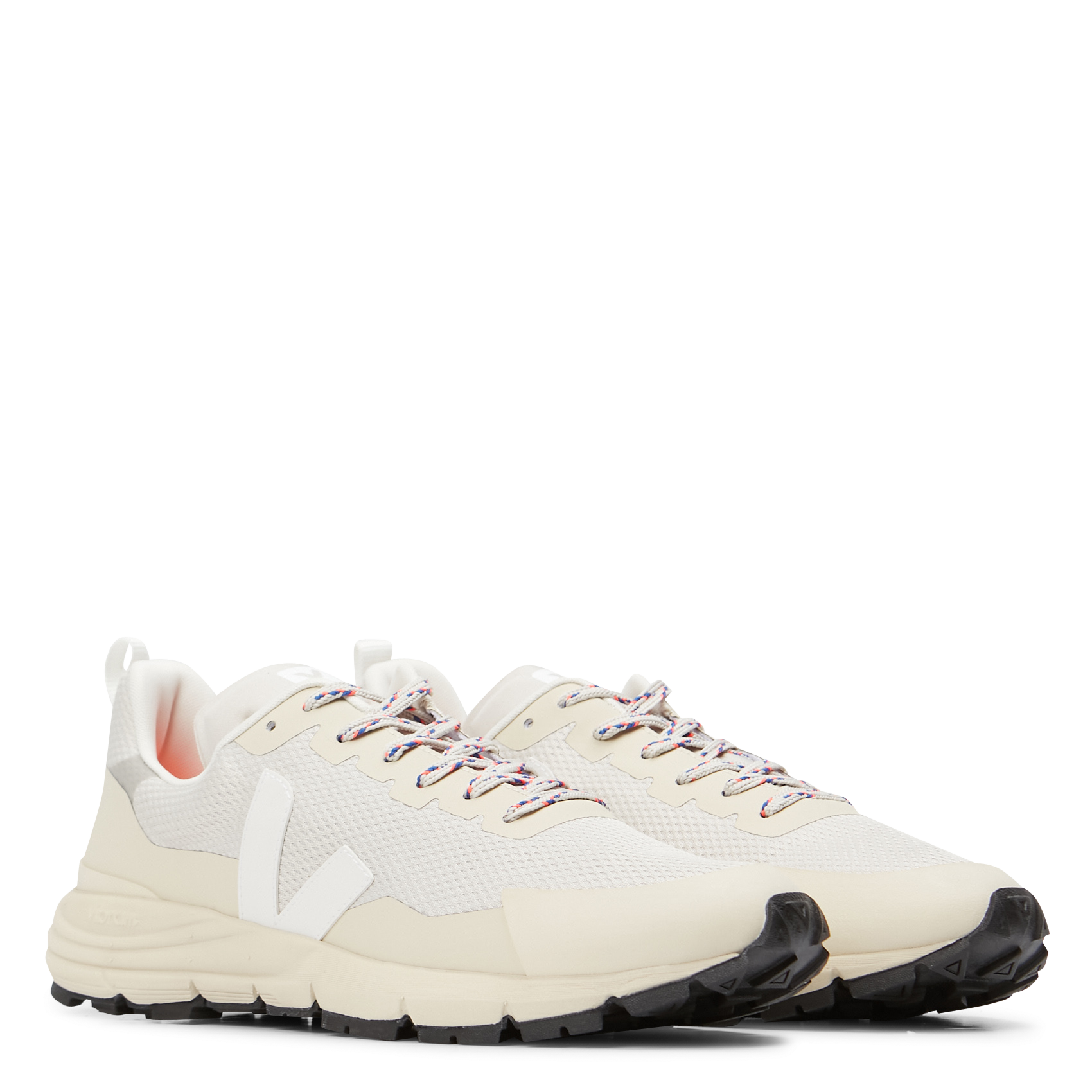 Platte sneakers van mesh VEJA Wit