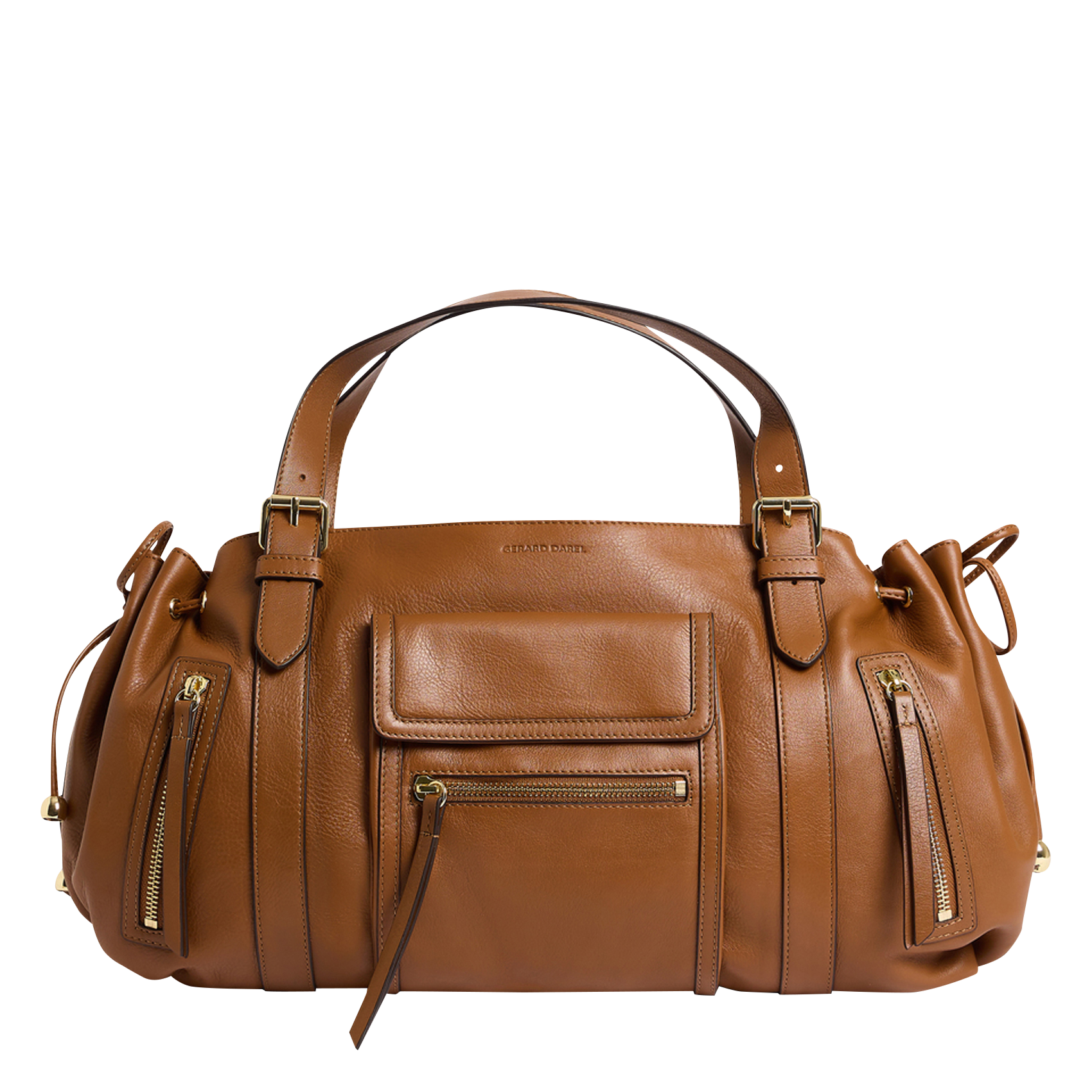 Sac porté main en cuir grainé GERARD DAREL Marron
