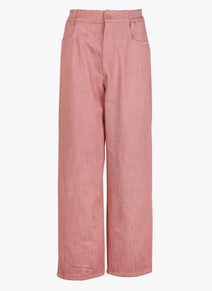 Wide leg Cotton Jeans Rosa Antico Attic And Barn Women Place