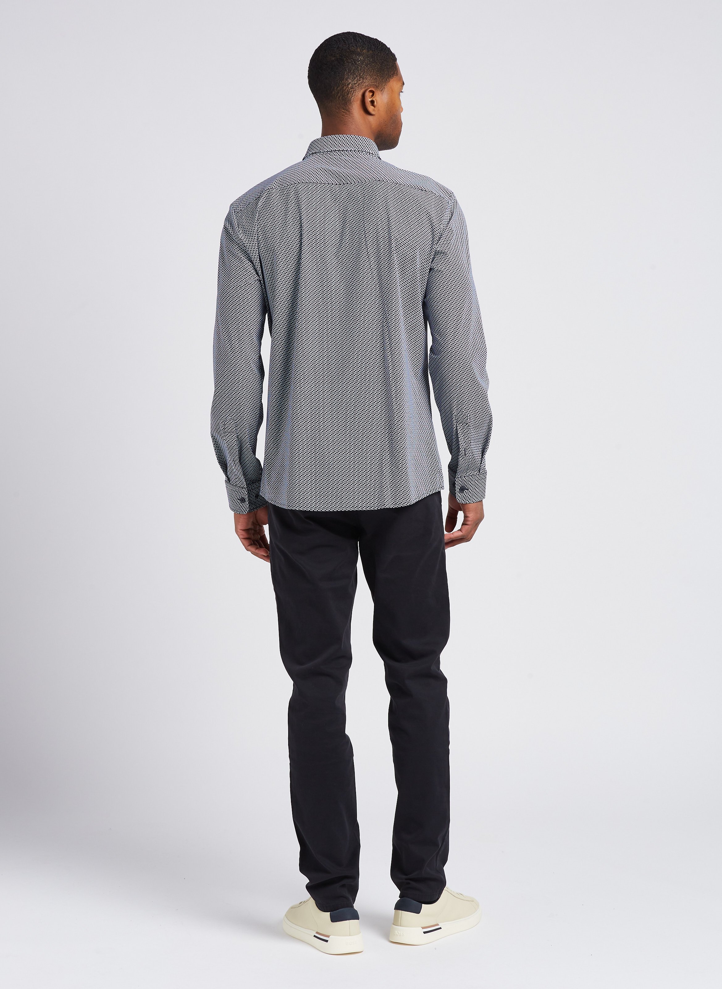 Stretch cotton chinos Black