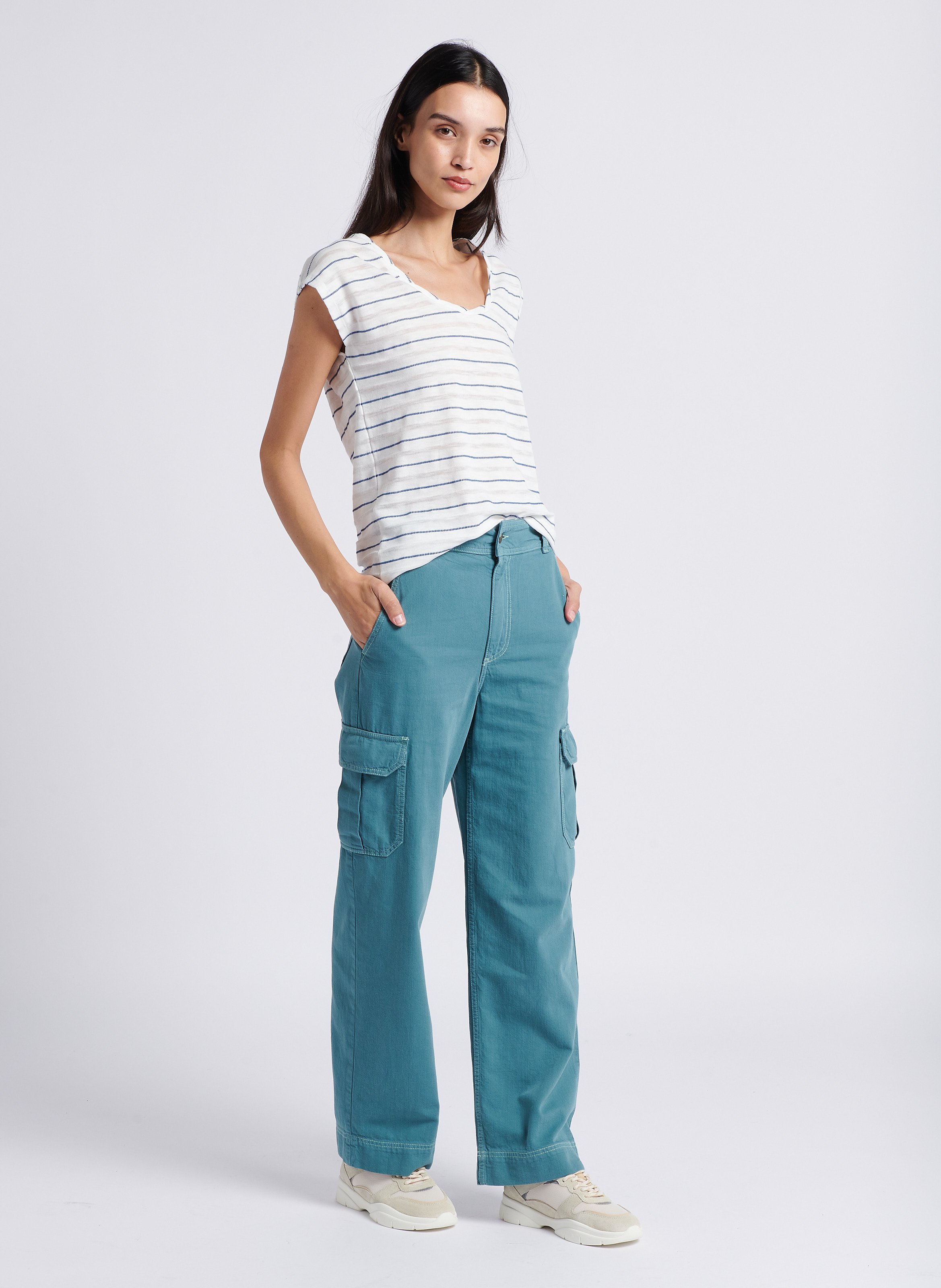 Baskets basses en cuir RIVECOUR Blanc