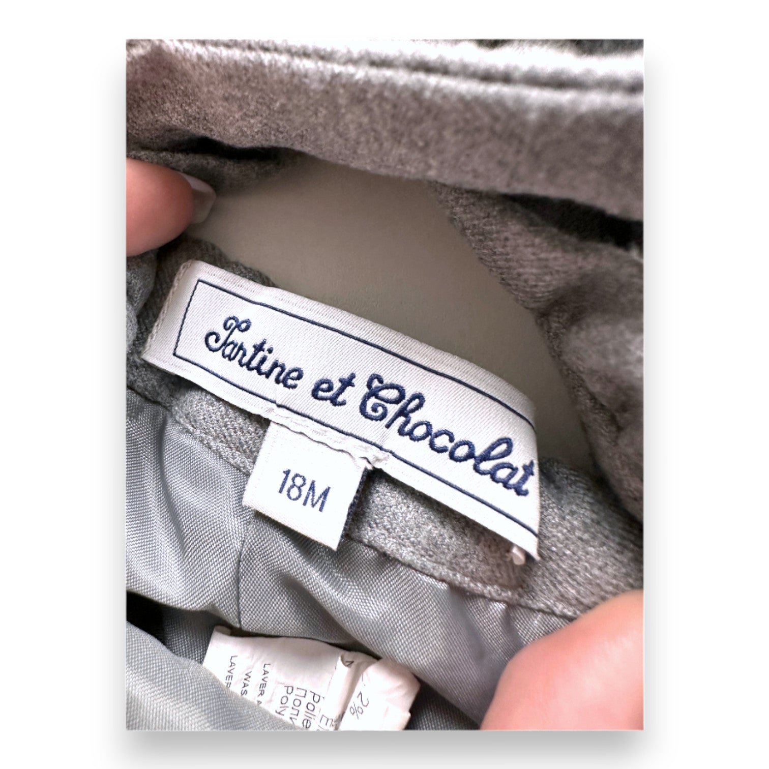 Grey baby overalls - 18 months TARTINE ET CHOCOLAT - seconde-main Grey