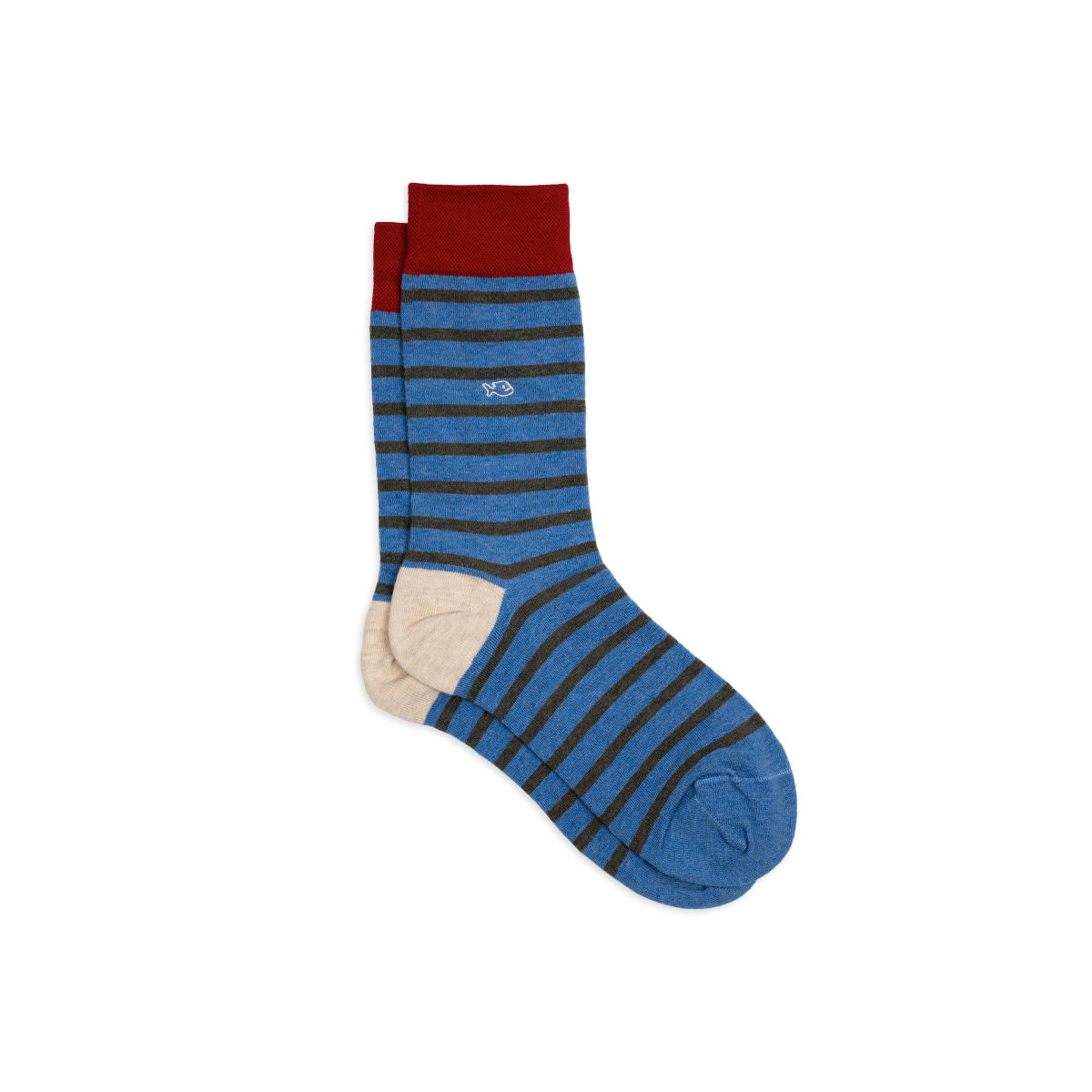 Combed cotton socks with wide stripes BILLYBELT