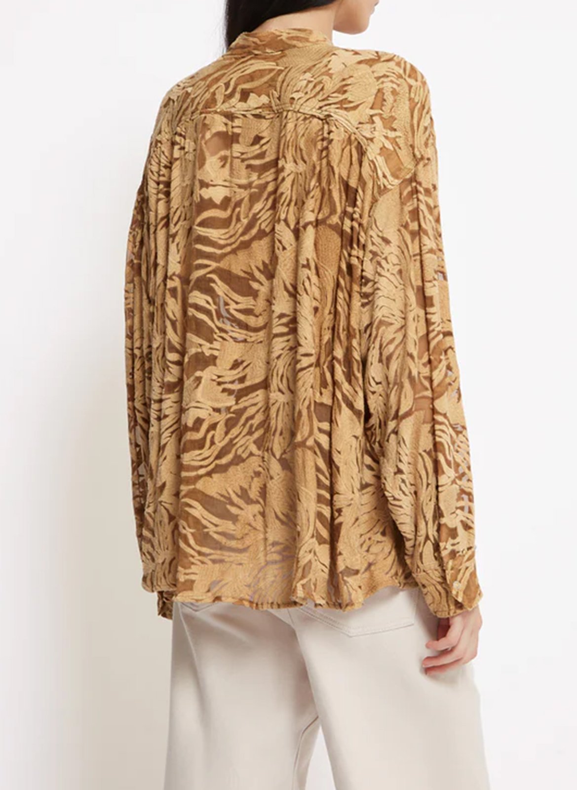 Oversize Seidenhemd ROSEANNA Braun