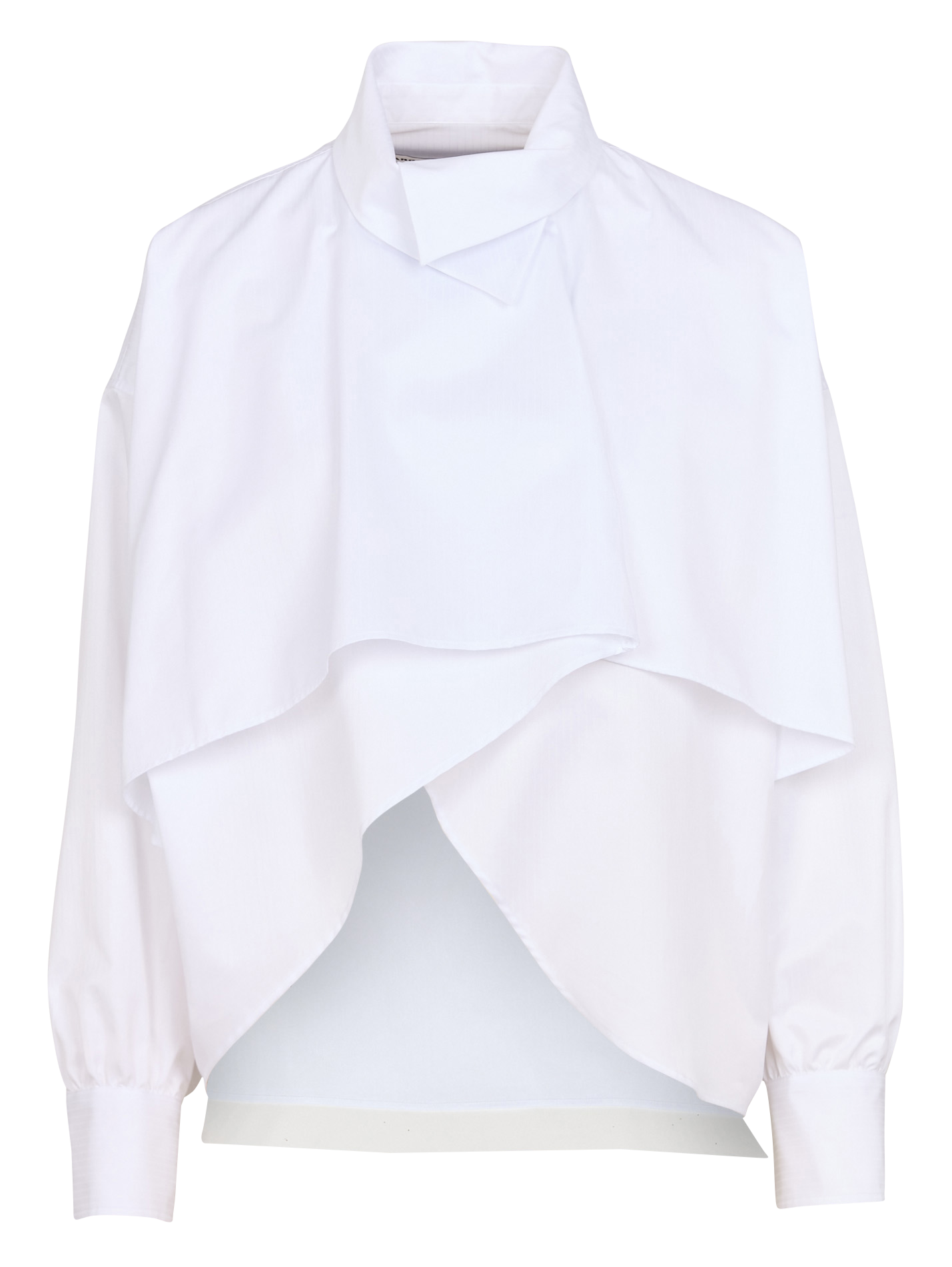 Chemise ample en coton rayé Blanc