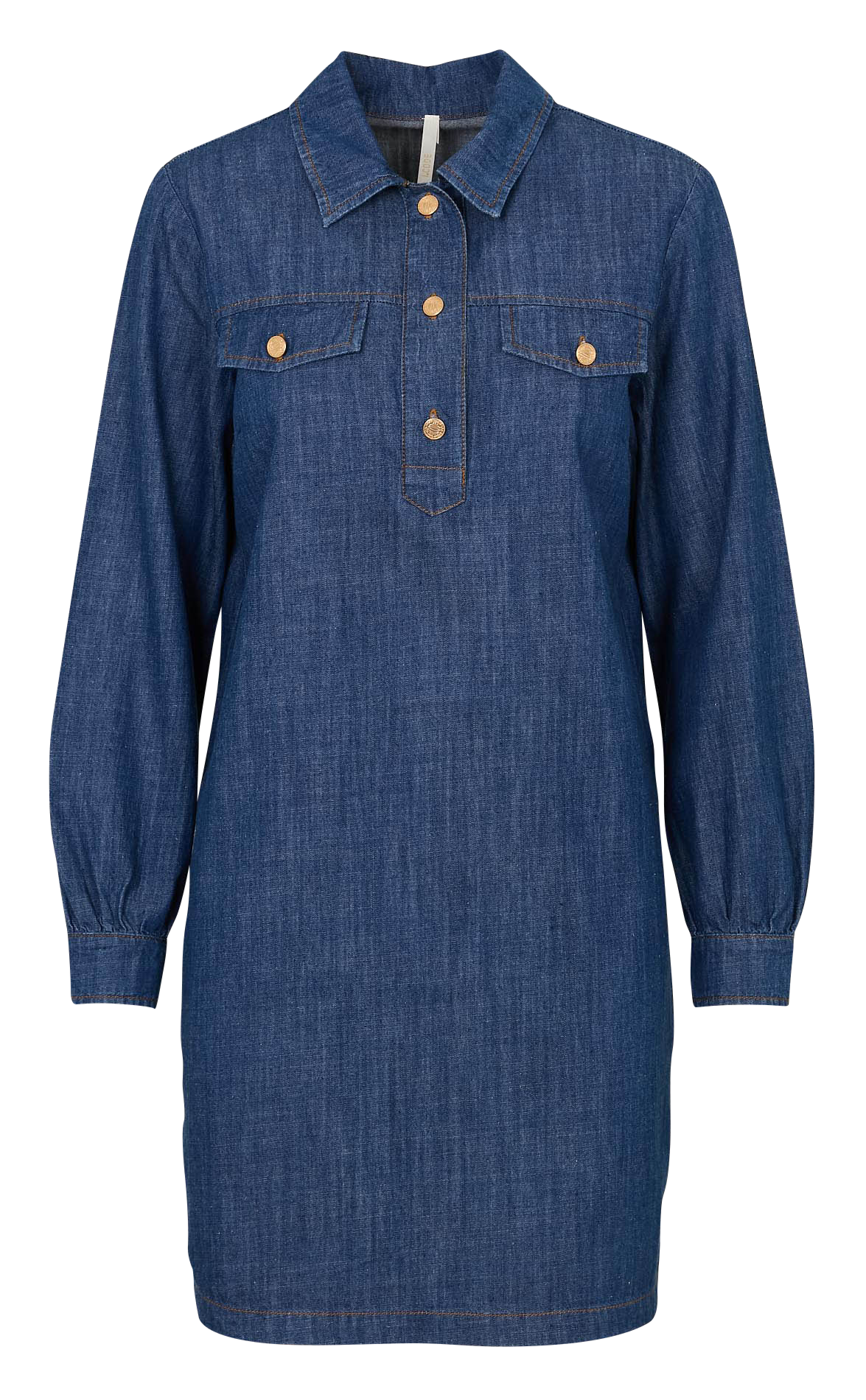 Straight cotton dress I CODE Blue