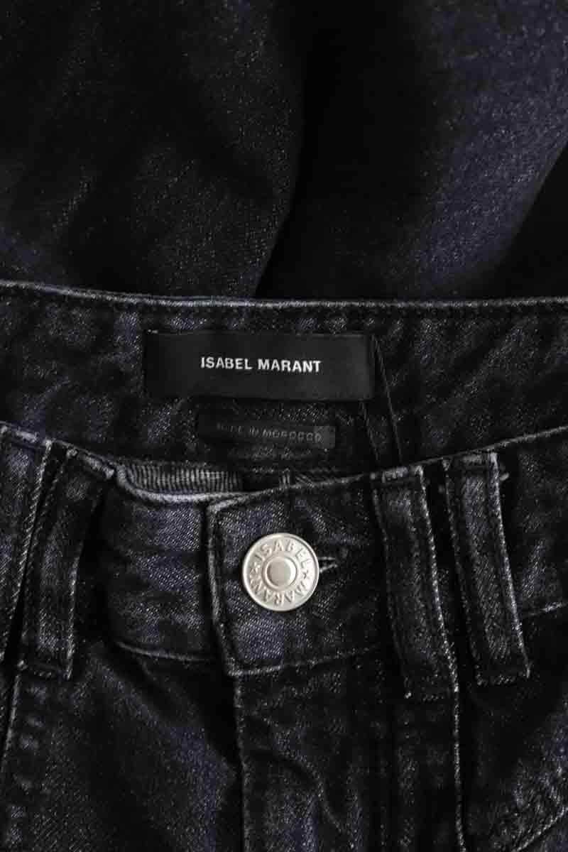 Cotton straight jeans ISABEL MARANT - Seconde Main Black