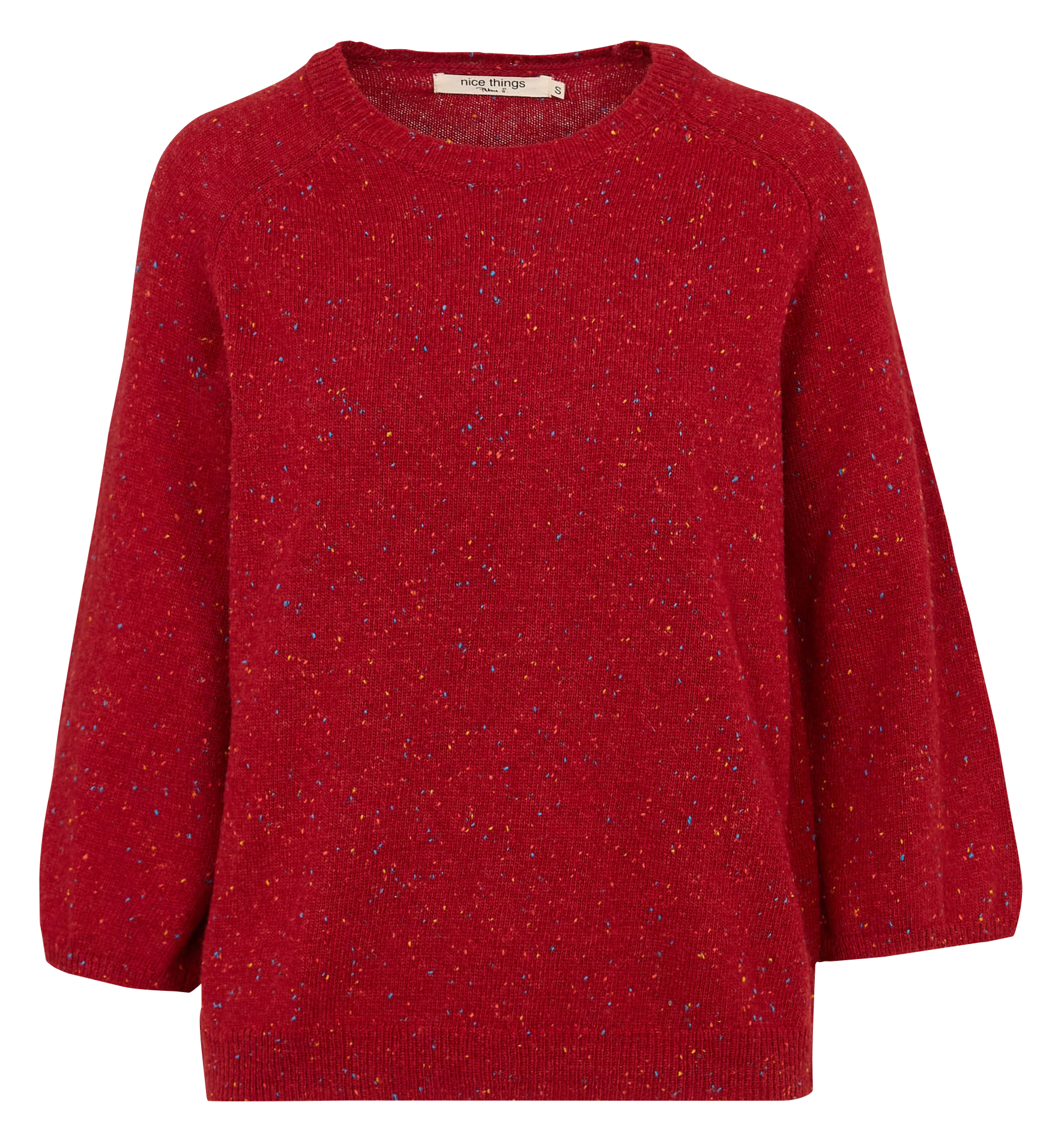 Pull droit en laine mélangée NICE THINGS Rouge